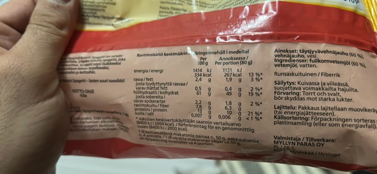 Mylllyn Paras Täysivä Raketti Spaghetti packshot