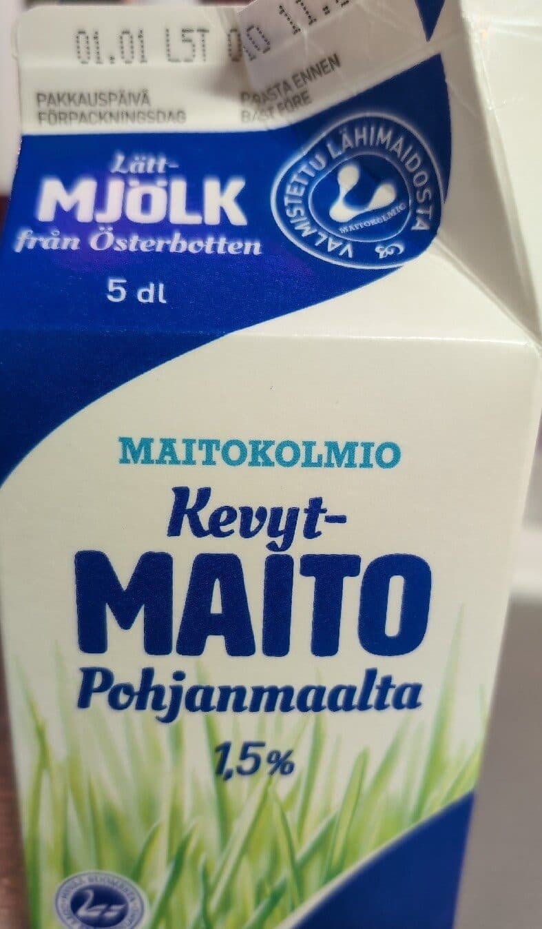 Maitokolmio Kevytmaito packshot