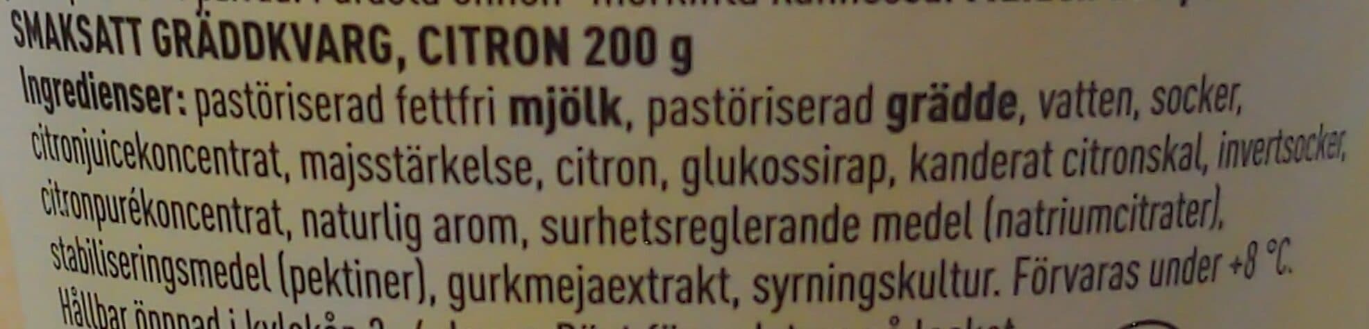 Maitokolmio Citron-gräddkvarg packshot