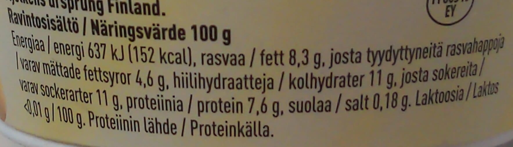 Maitokolmio Citron-gräddkvarg packshot