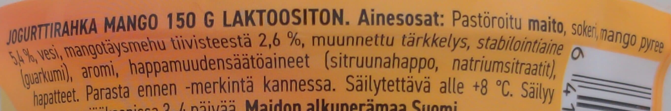 Open Food Facts Laktoositon Jogurtti-Rahka mango packshot