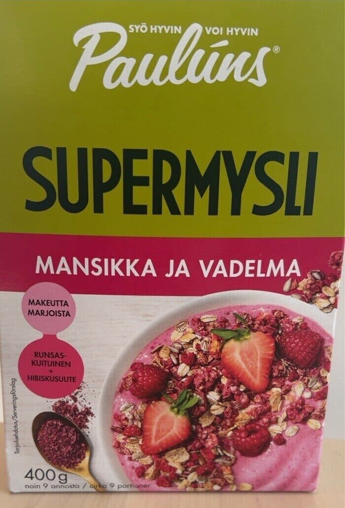 Paulúns Supermysli Mansikka ja Vadelma packshot