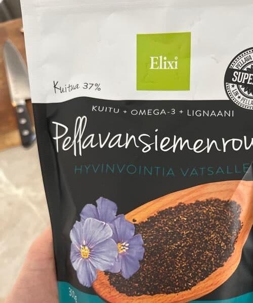 Elixi Pellavansiemenrouhe packshot