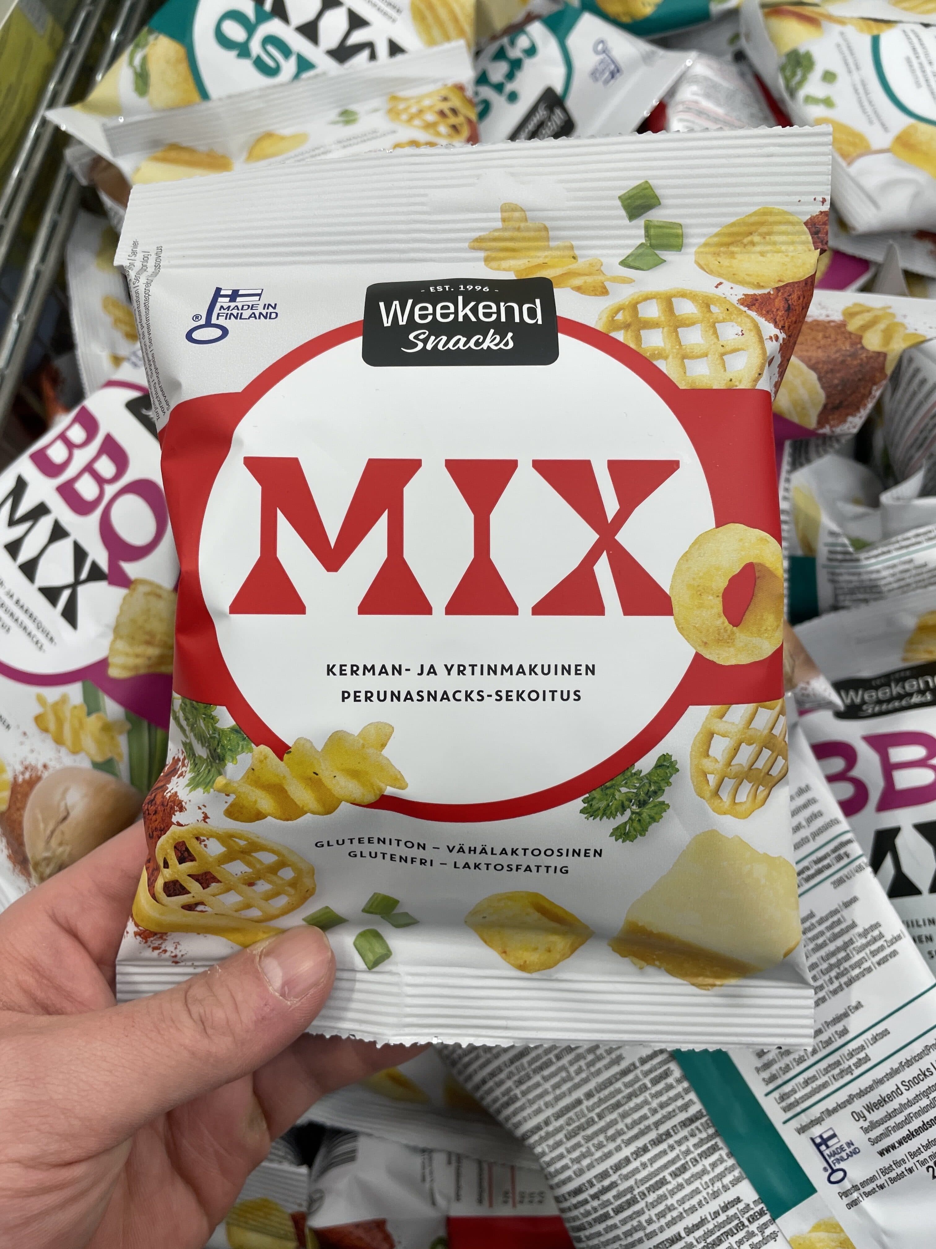 Kerman -ja yrtinmakuinen perunasnacks Weekend snacks packshot