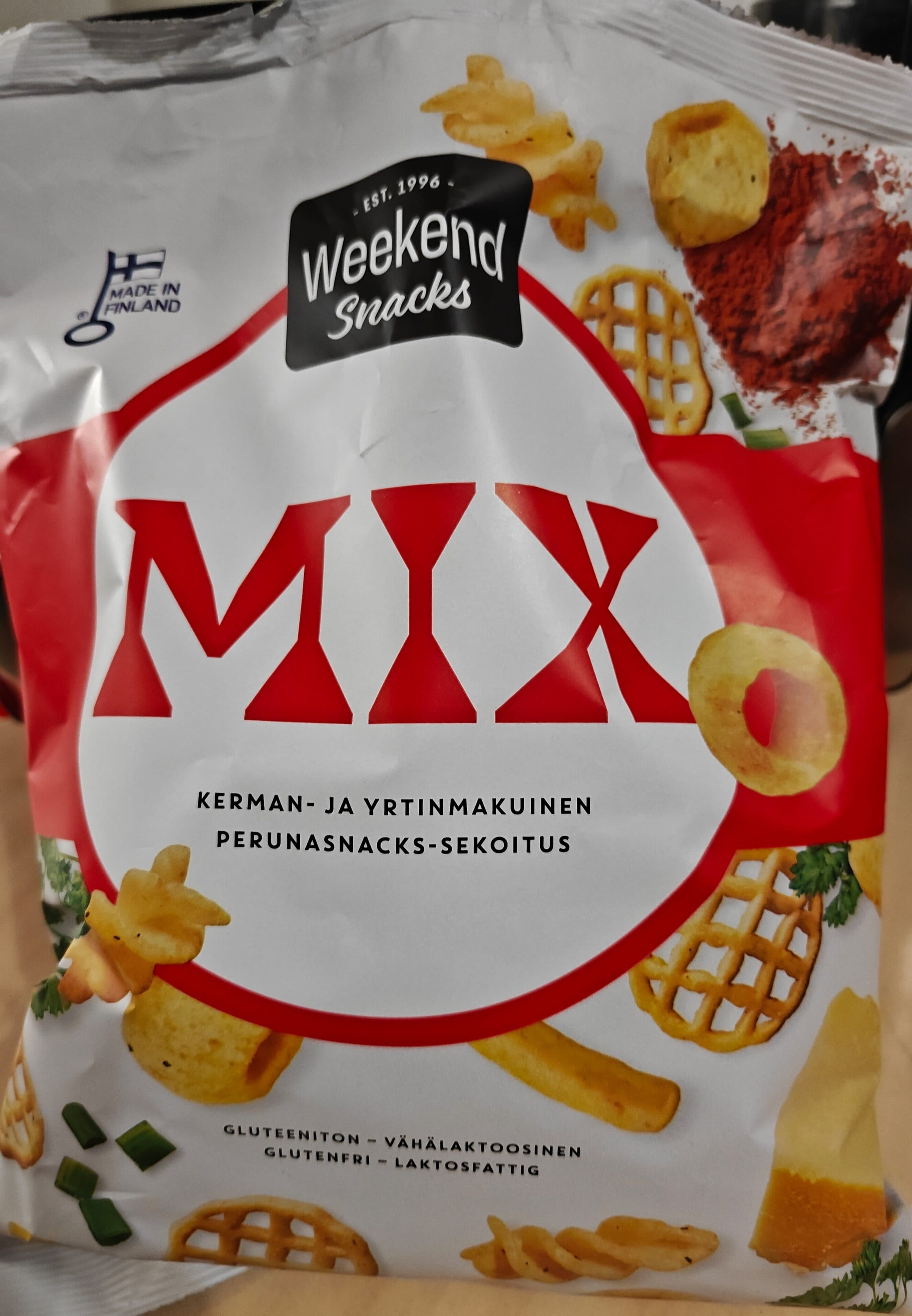 Weekend Snacks Mix - Kerman- ja yrtinmakuinen perunasnack-sekoitus packshot