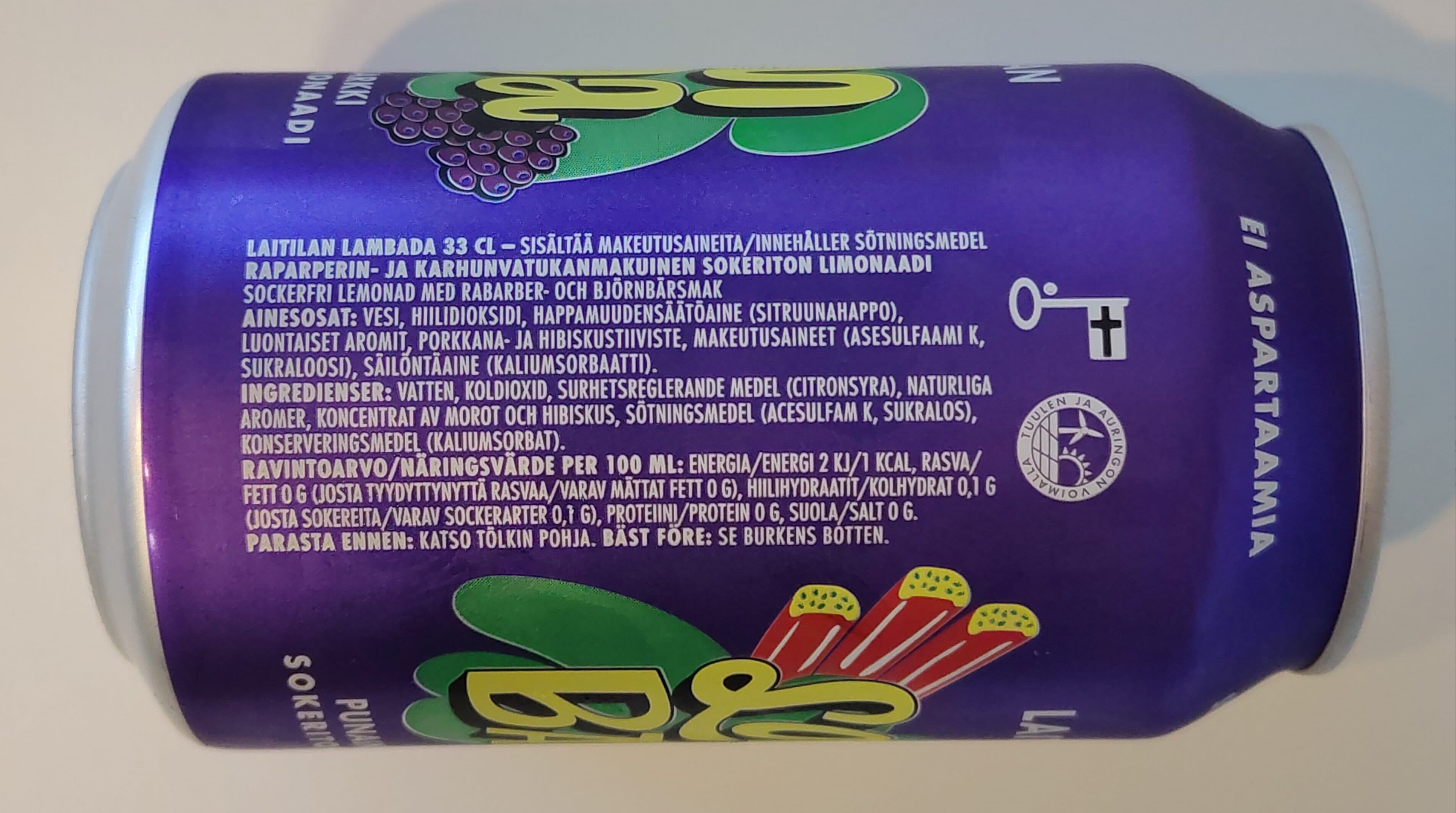 Laitilan Lambada Raparperi-Karhunvatukka packshot