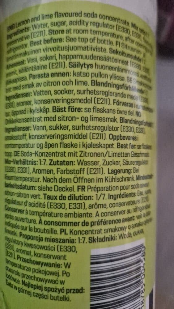 Mysoda Lemon-lime drink mix packshot
