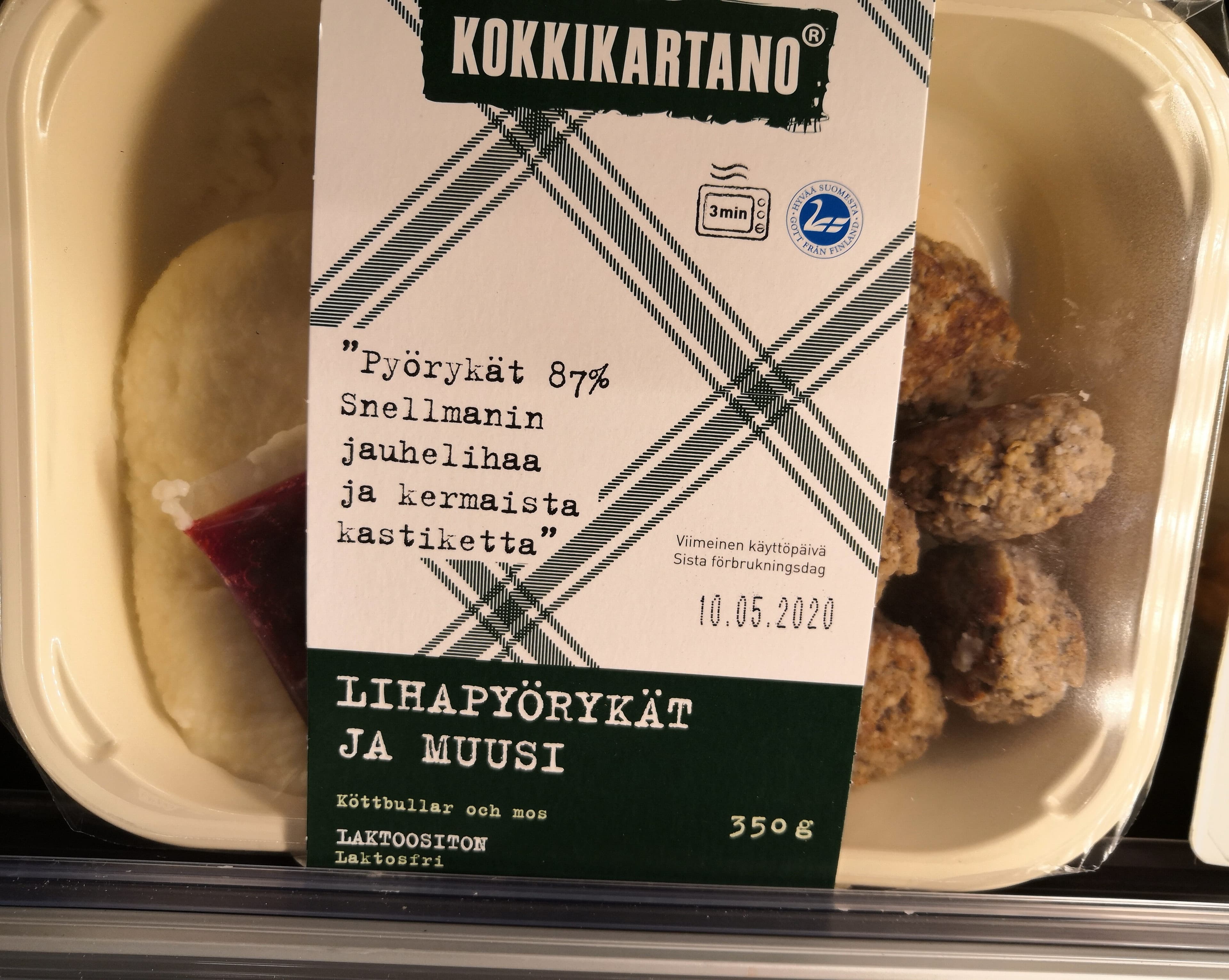 Kokkikartano Köttbullar och mos packshot