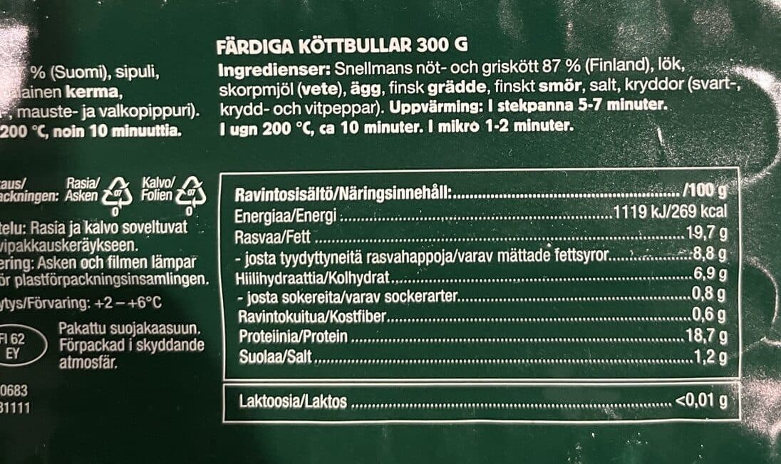 Kokkikartano Lihapullia packshot