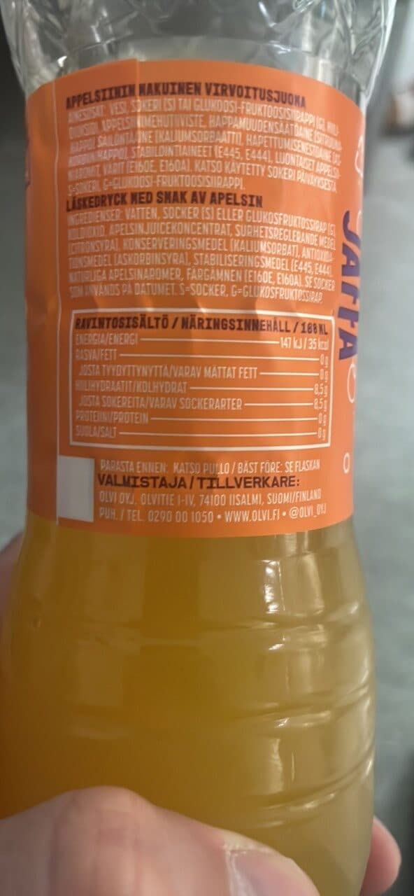 Olvi Jaffa Virvoitusjuoma packshot