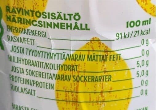 Kevyt Olo Sitruuna Mehu Kivennäisvesi packshot