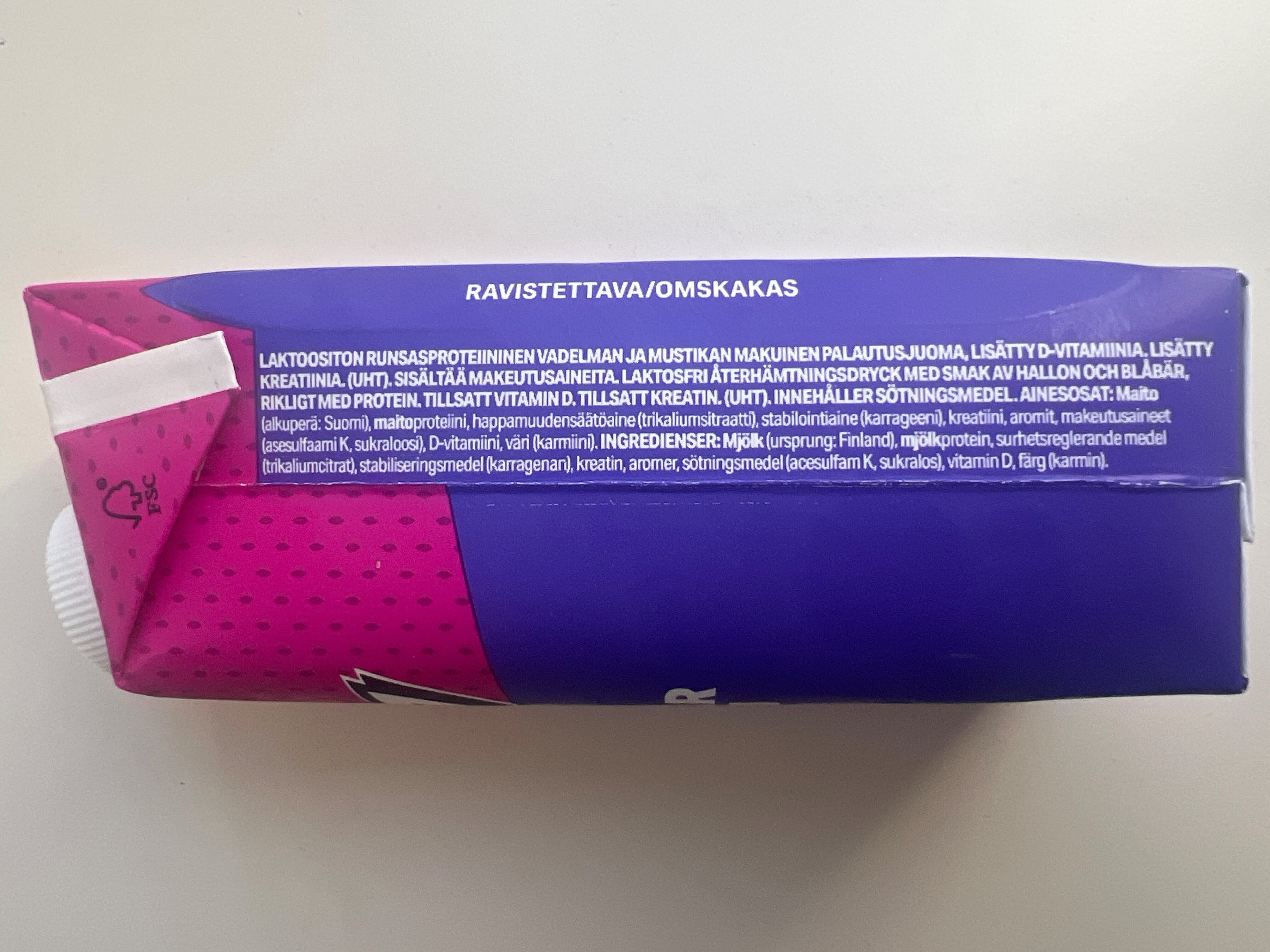Teho Kuningatar Kreatiini Palautusjuoma packshot