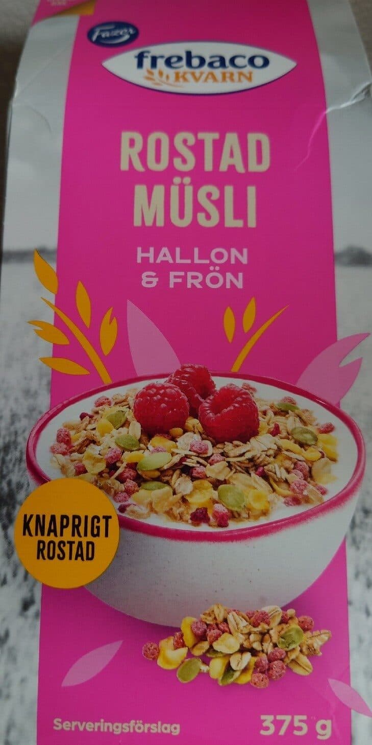 Frebaco Kvarn Rostad Musli Hallon & Frön packshot