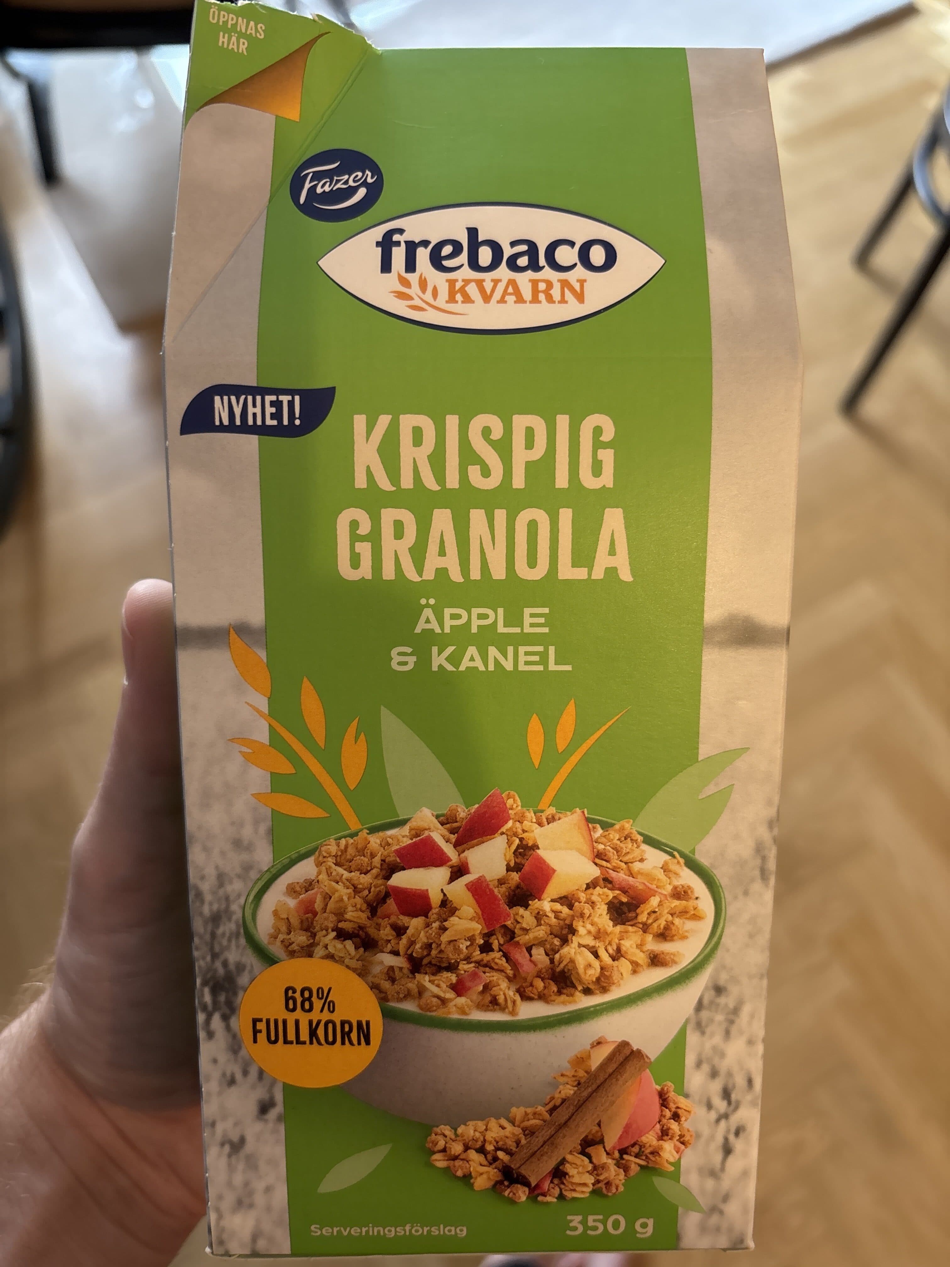 frebaco KVARN KRISPIG GRANOLA ÄPPLE & KANEL packshot