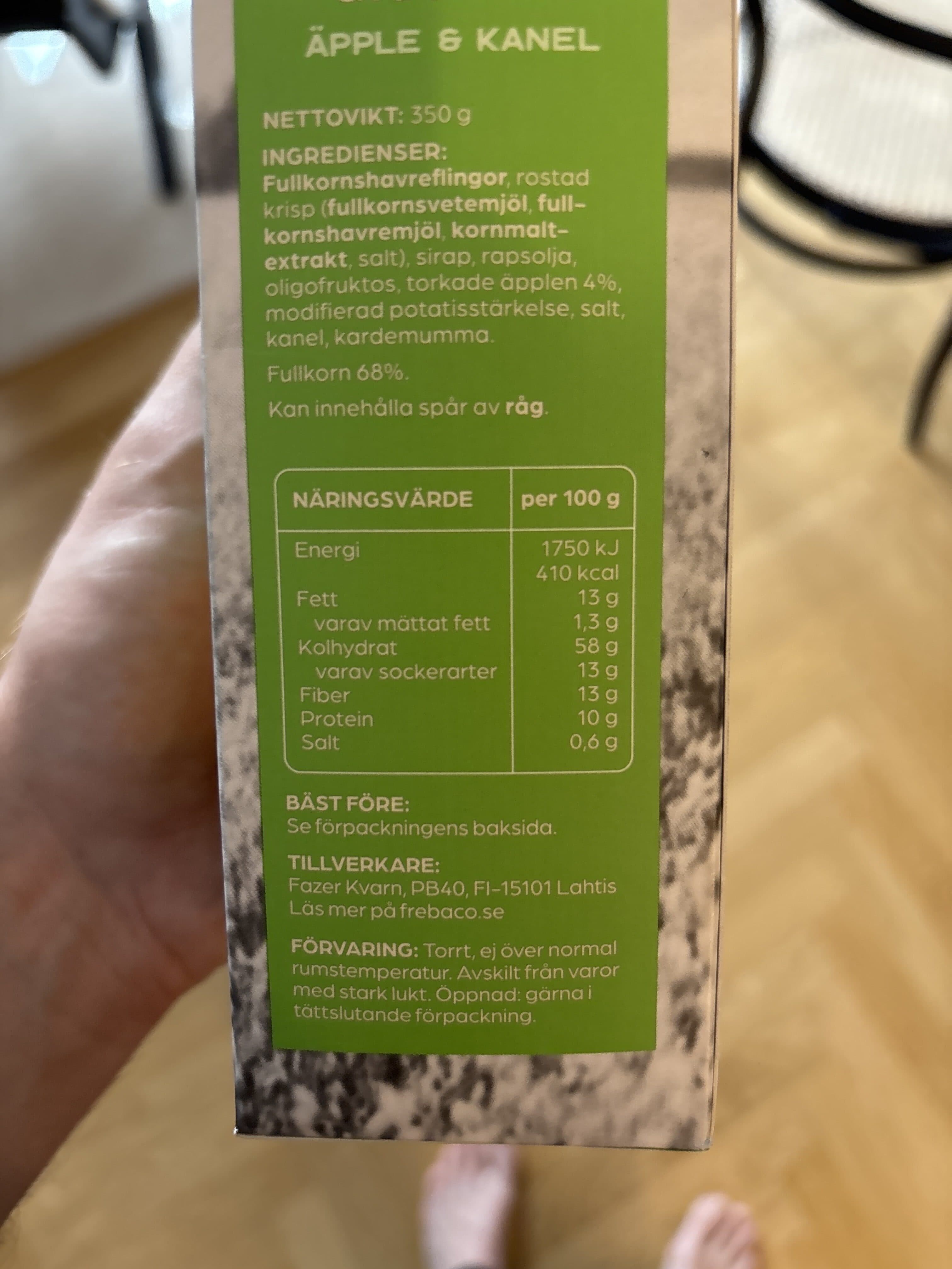 frebaco KVARN KRISPIG GRANOLA ÄPPLE & KANEL packshot