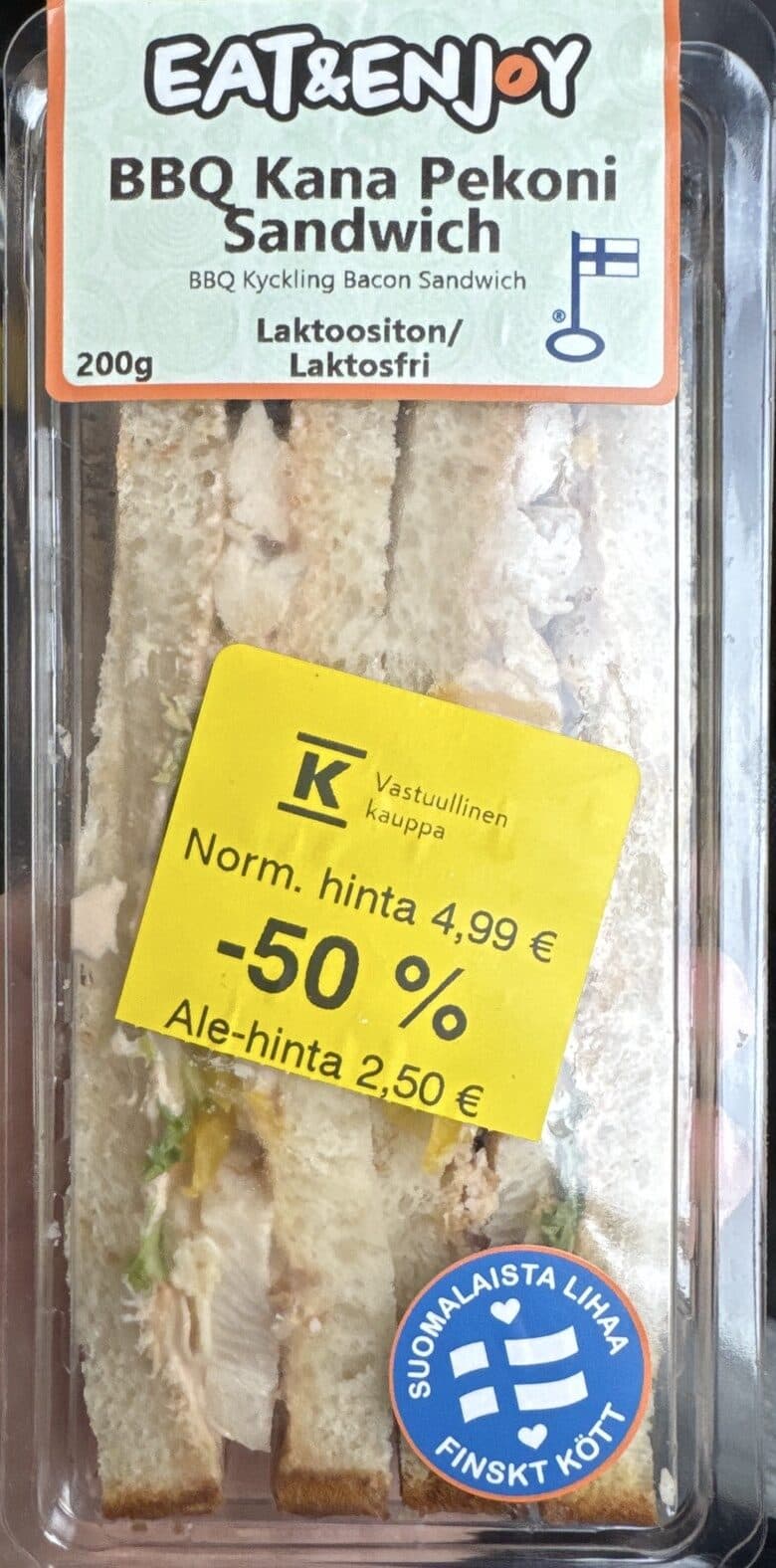 Eat & Enjoy Bbq Kana Pekoni Sandwitch packshot