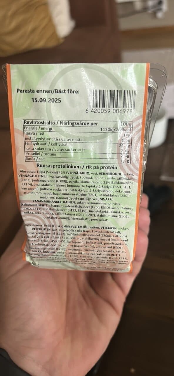 EAT & ENJOY Dijon Kalkkuna Sandwich packshot