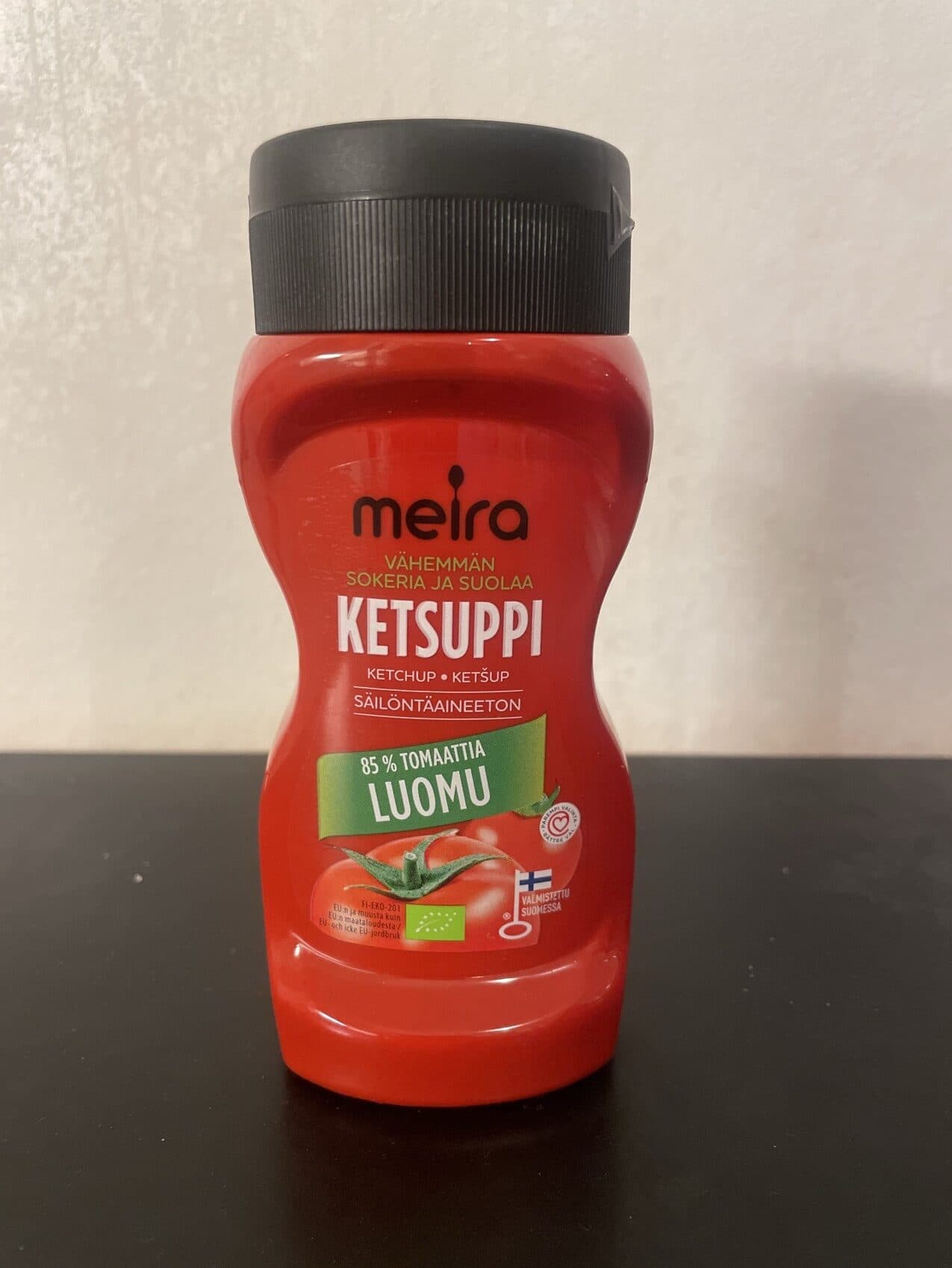 Meira Ketsuppi Vähemmän Sokeria Ja Suolaa Luomu packshot