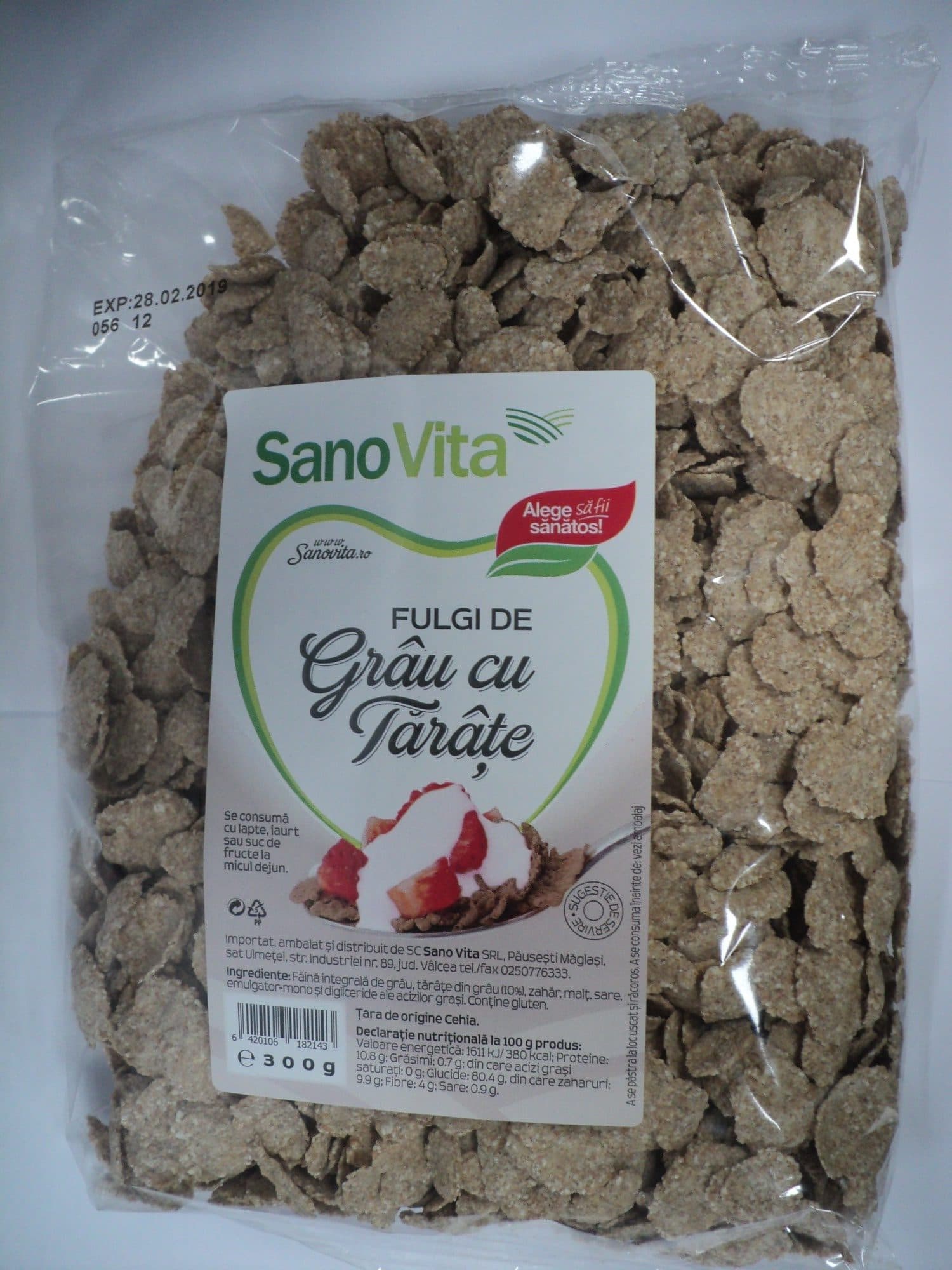 SanoVita SanoVita Fulgi de grau cu tarate packshot