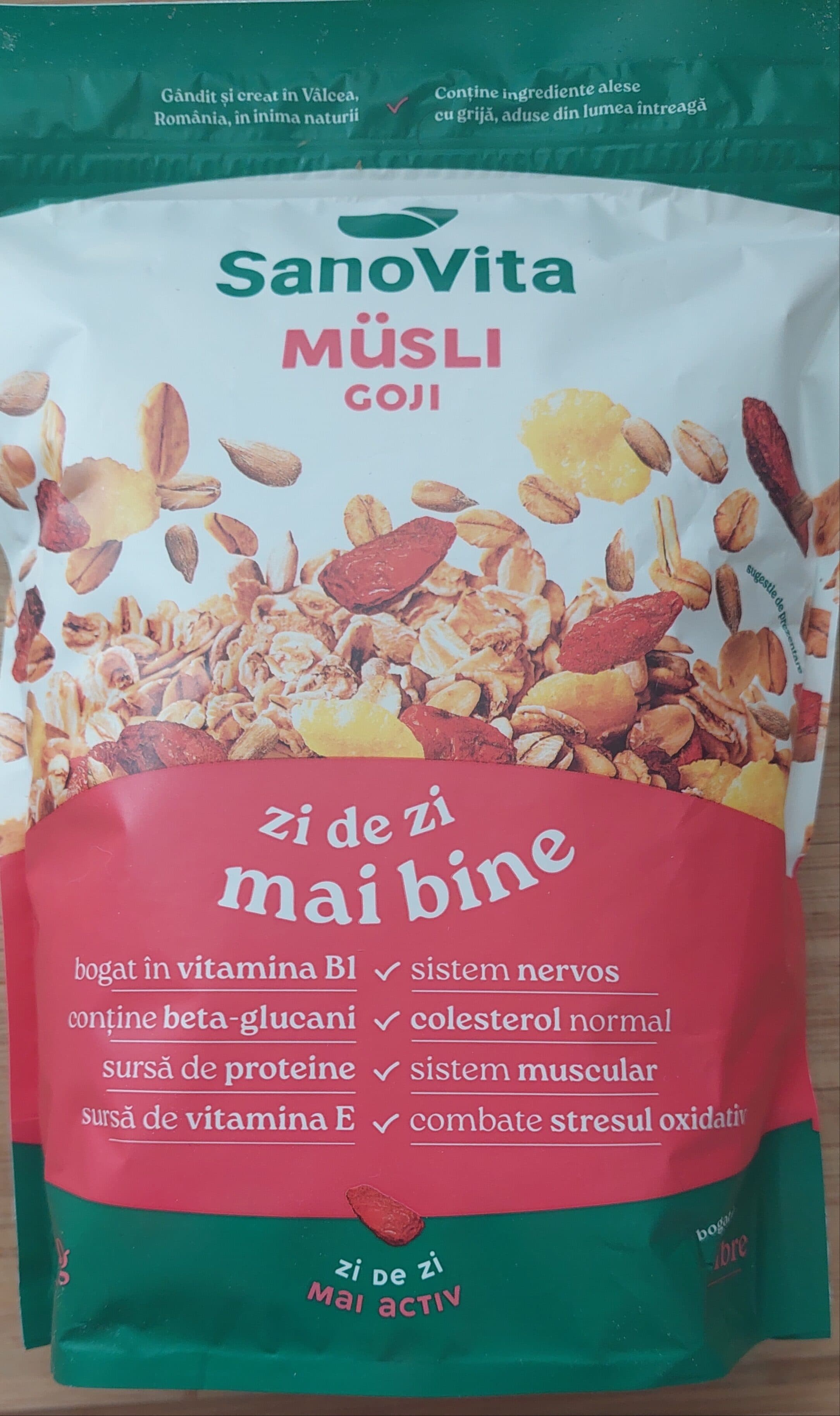SanoVita Musli cu goji packshot