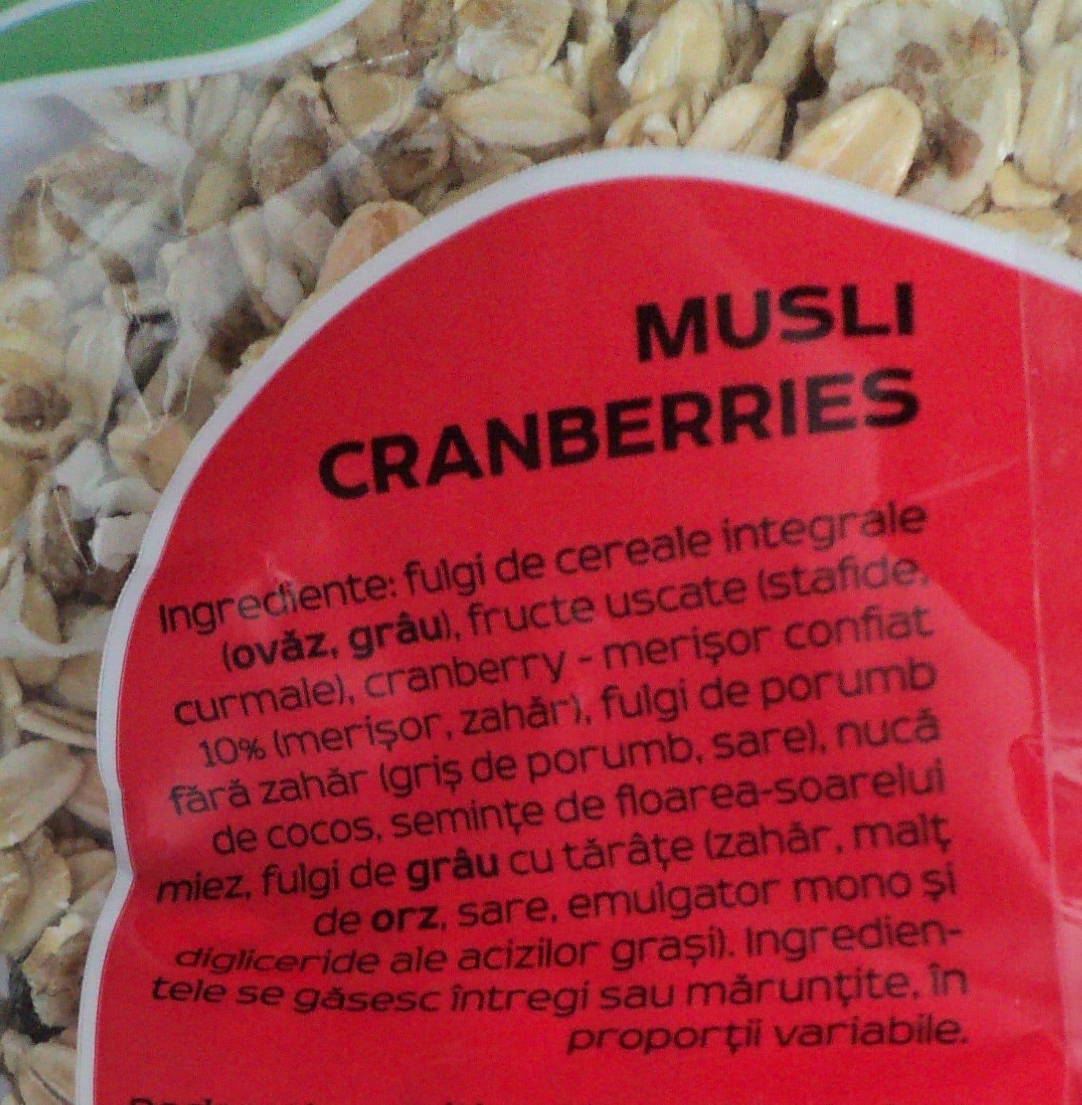 SanoVita SanoVita Musli cu merisoare packshot