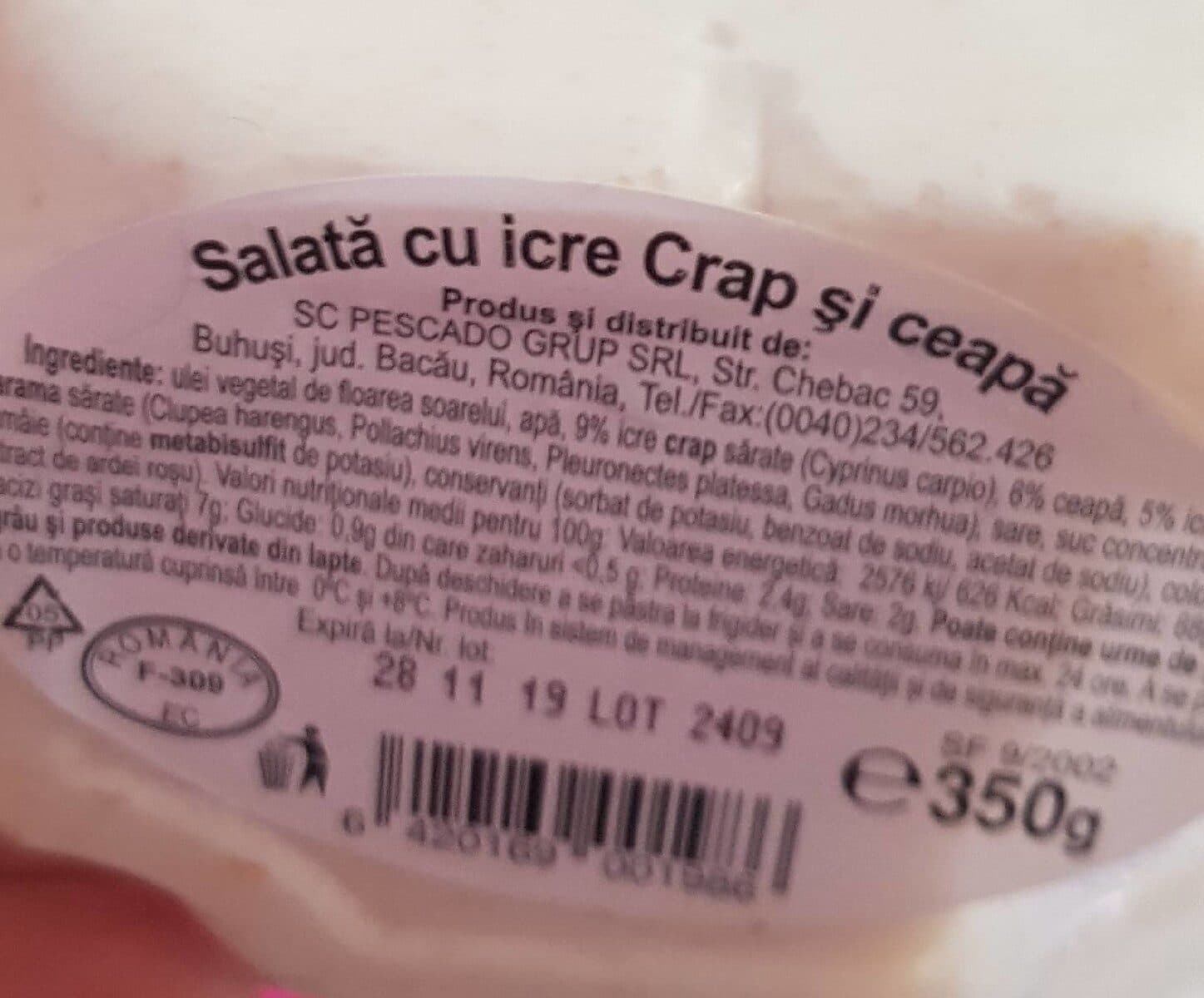 Huevos de pescado y cebolla packshot