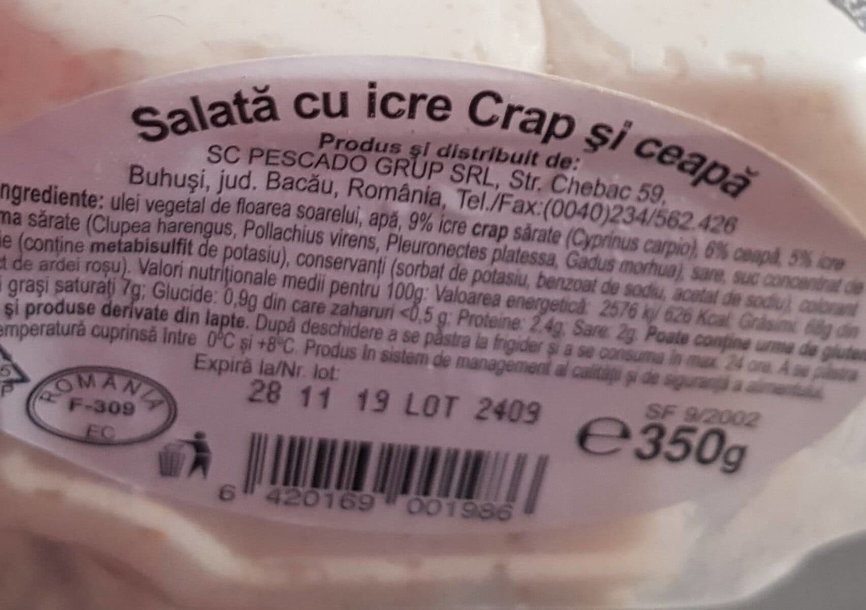 Open Food Facts Huevos de pescado y cebolla packshot
