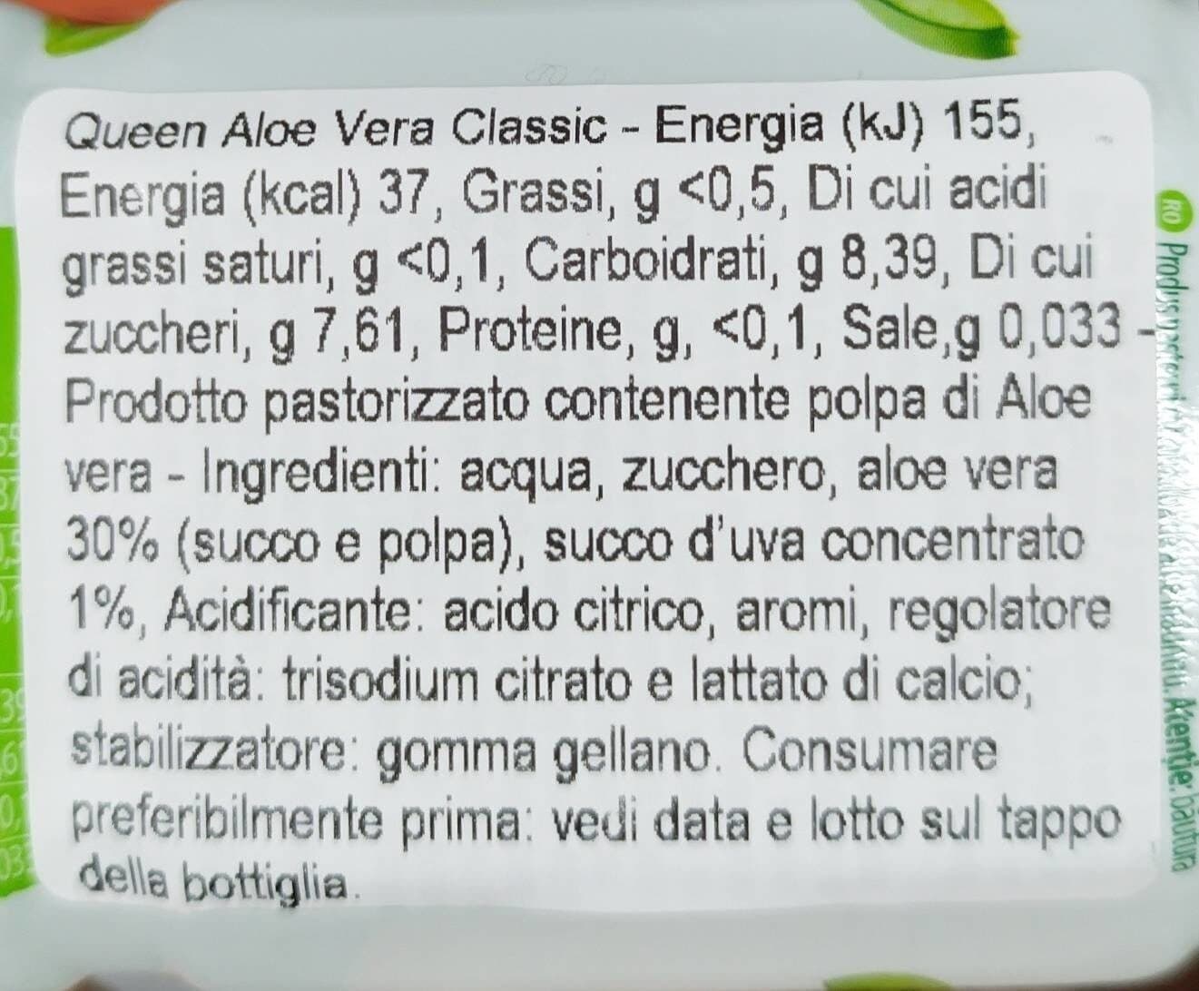 Queen Aloe vera drink packshot