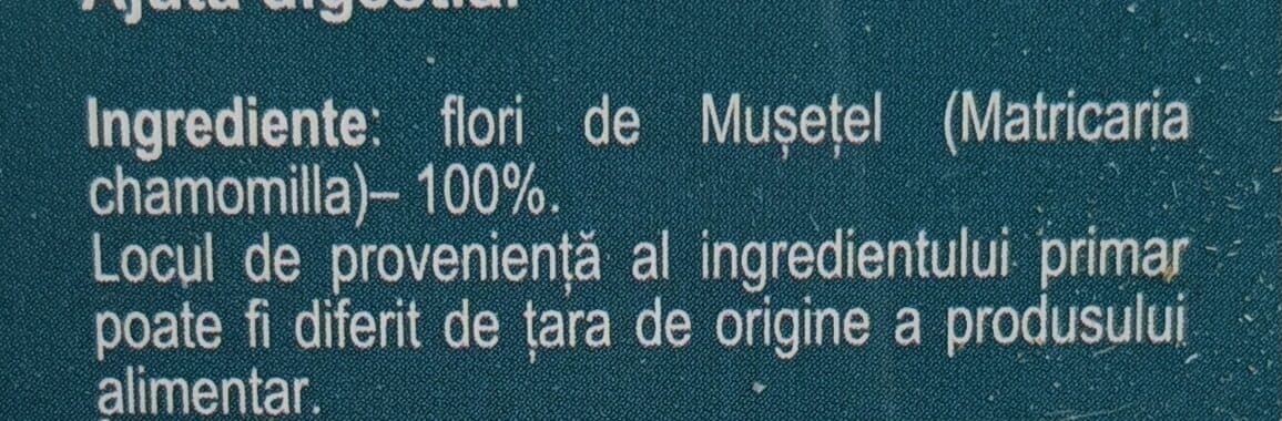 plafar ceai de musetel packshot