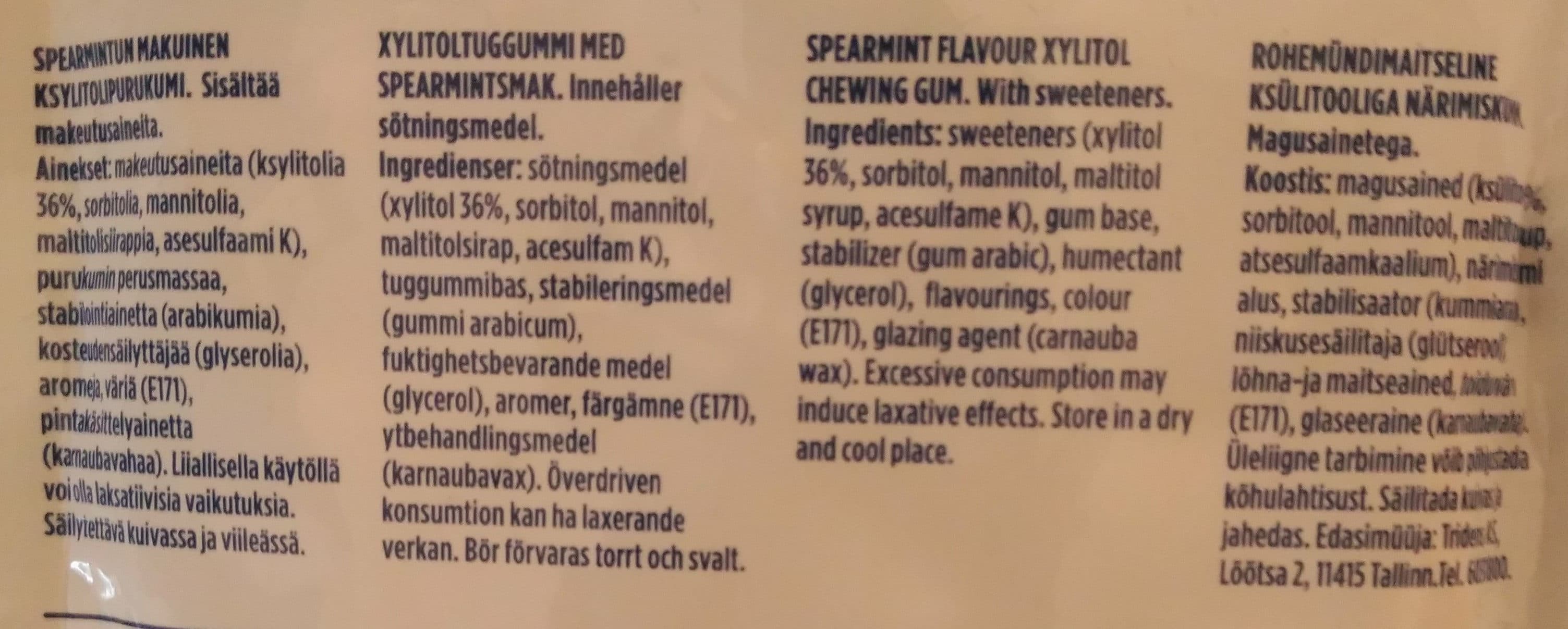 Cloetta Jenkki Original Spearmint packshot