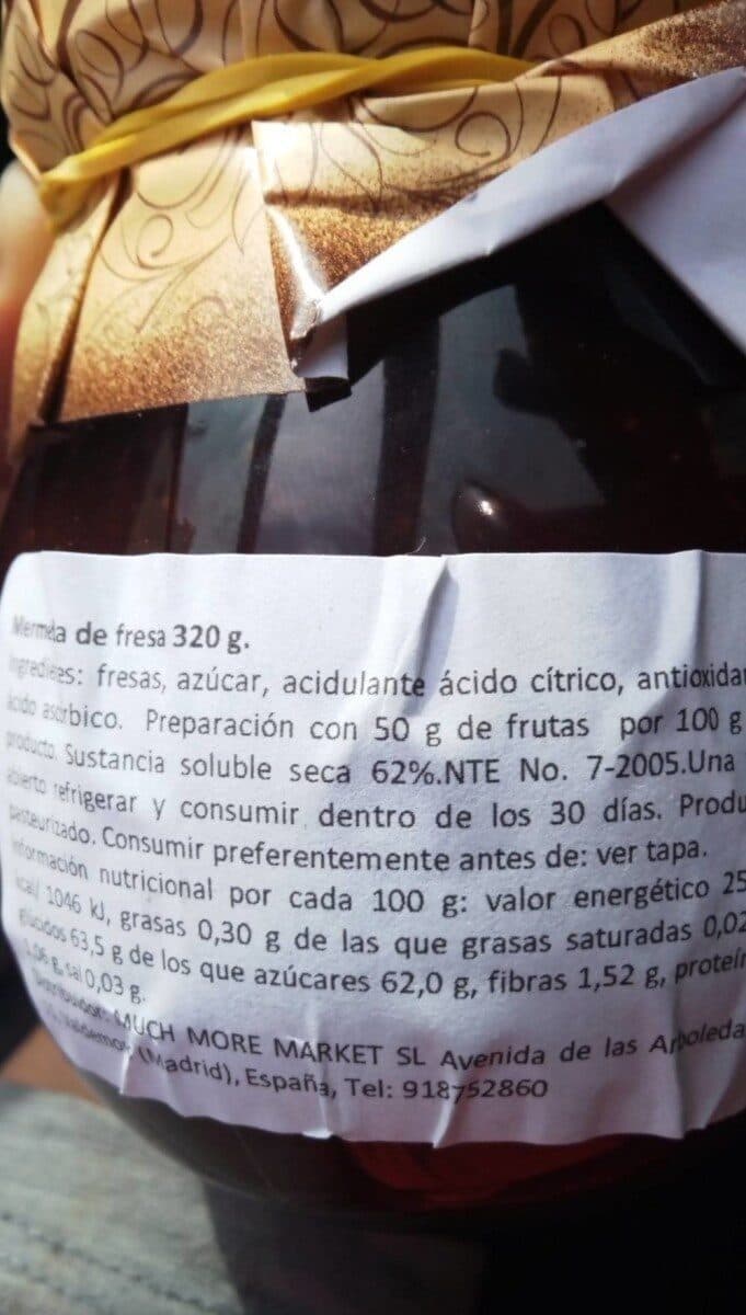 Open Food Facts Mermelada de fresa packshot