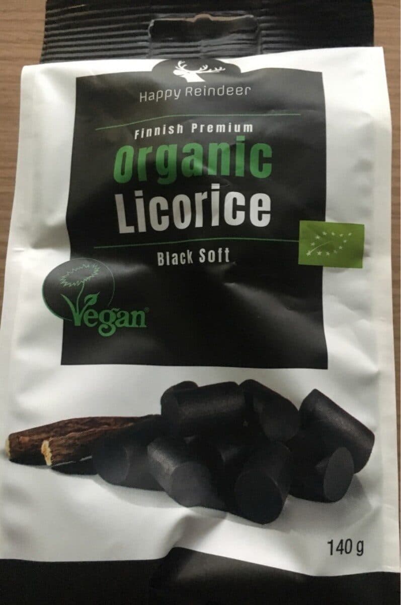 Happy Reindeer Organic Black Soft Licorice packshot