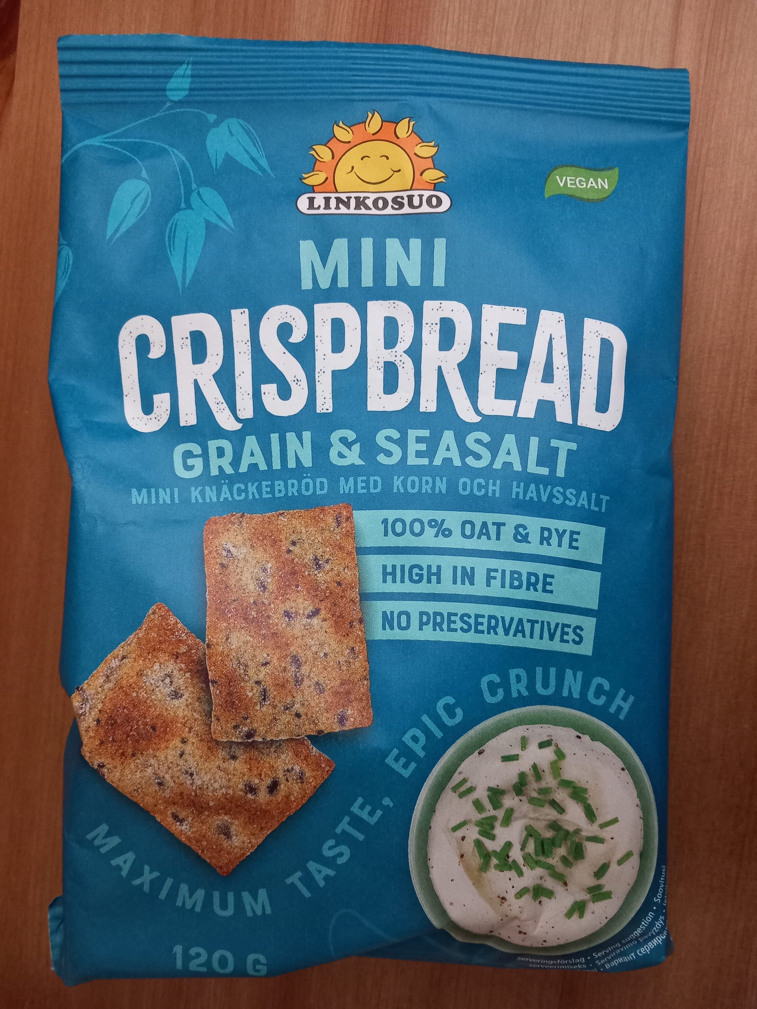 Linkosuo Mini Crispbread Grain & Seasalt packshot