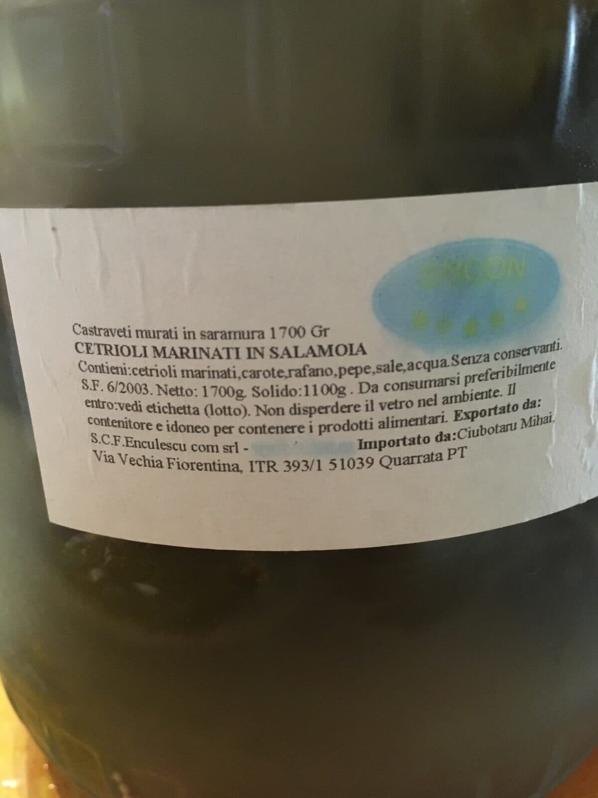 Open Food Facts Cornichons aigre-doux packshot
