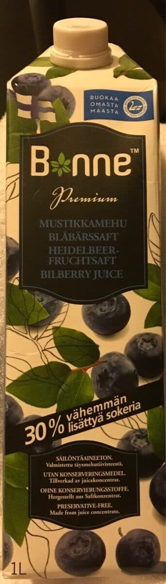 Bonne Mustikkamehu packshot