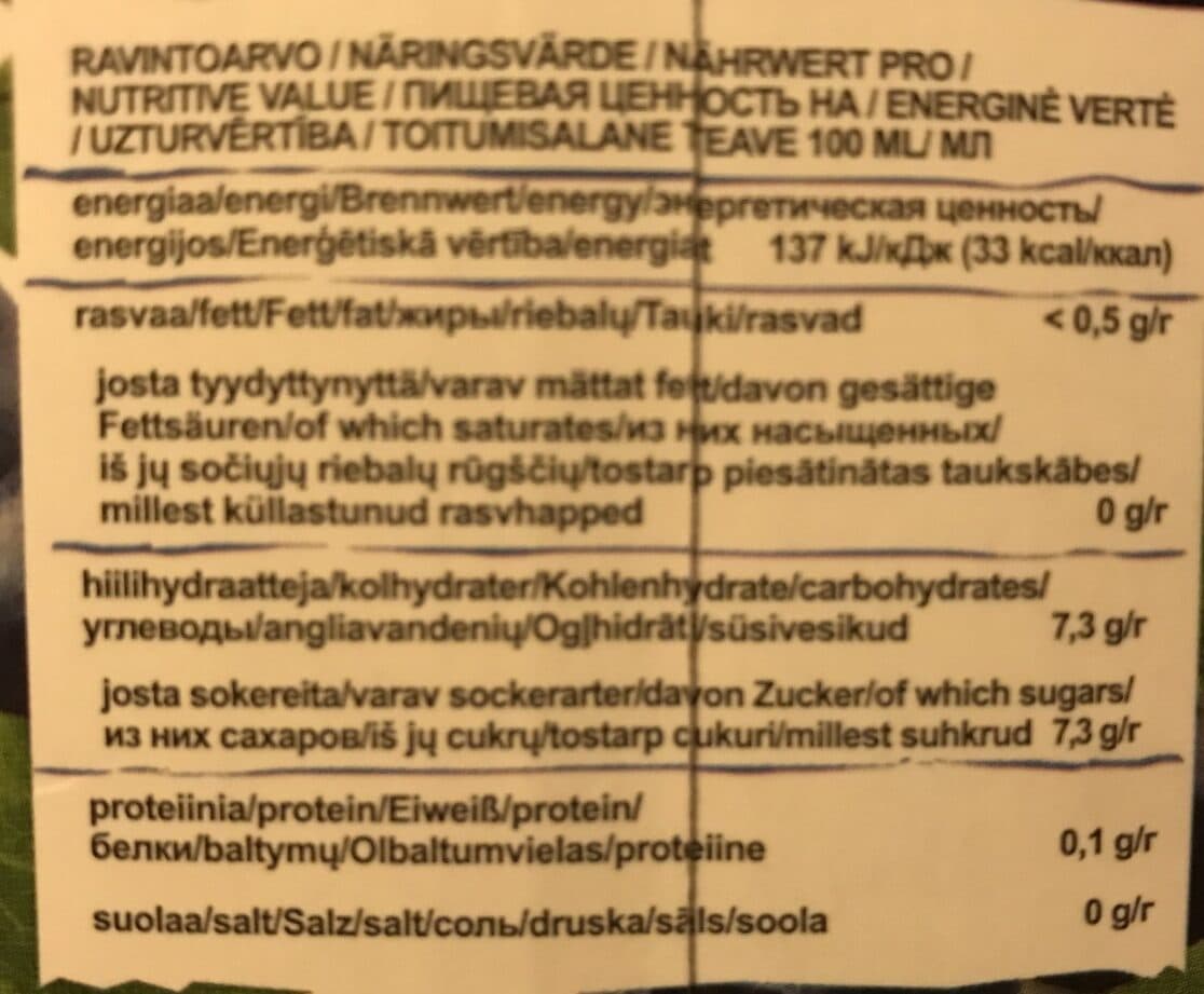 Bonne Mustikkamehu packshot