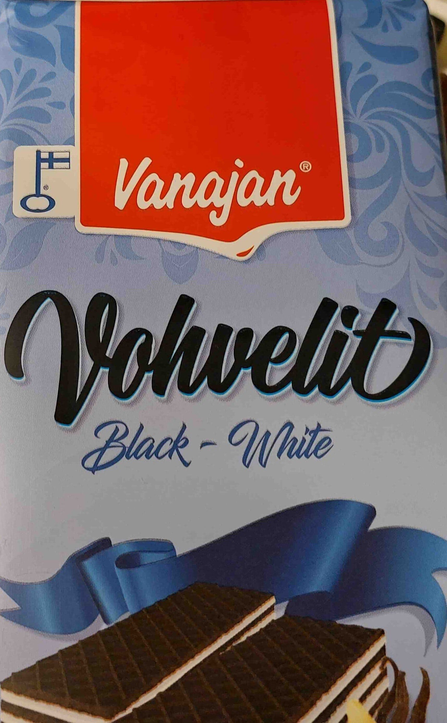 Vanajan Vohvelit black white packshot