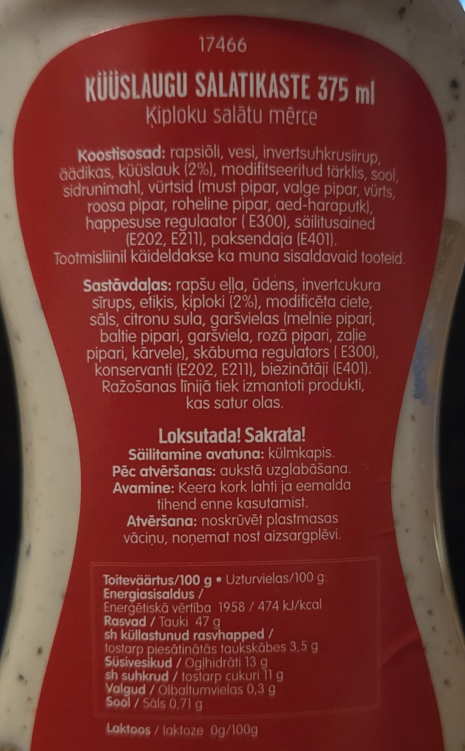 Hesburger Česnakinis salotų padažas packshot