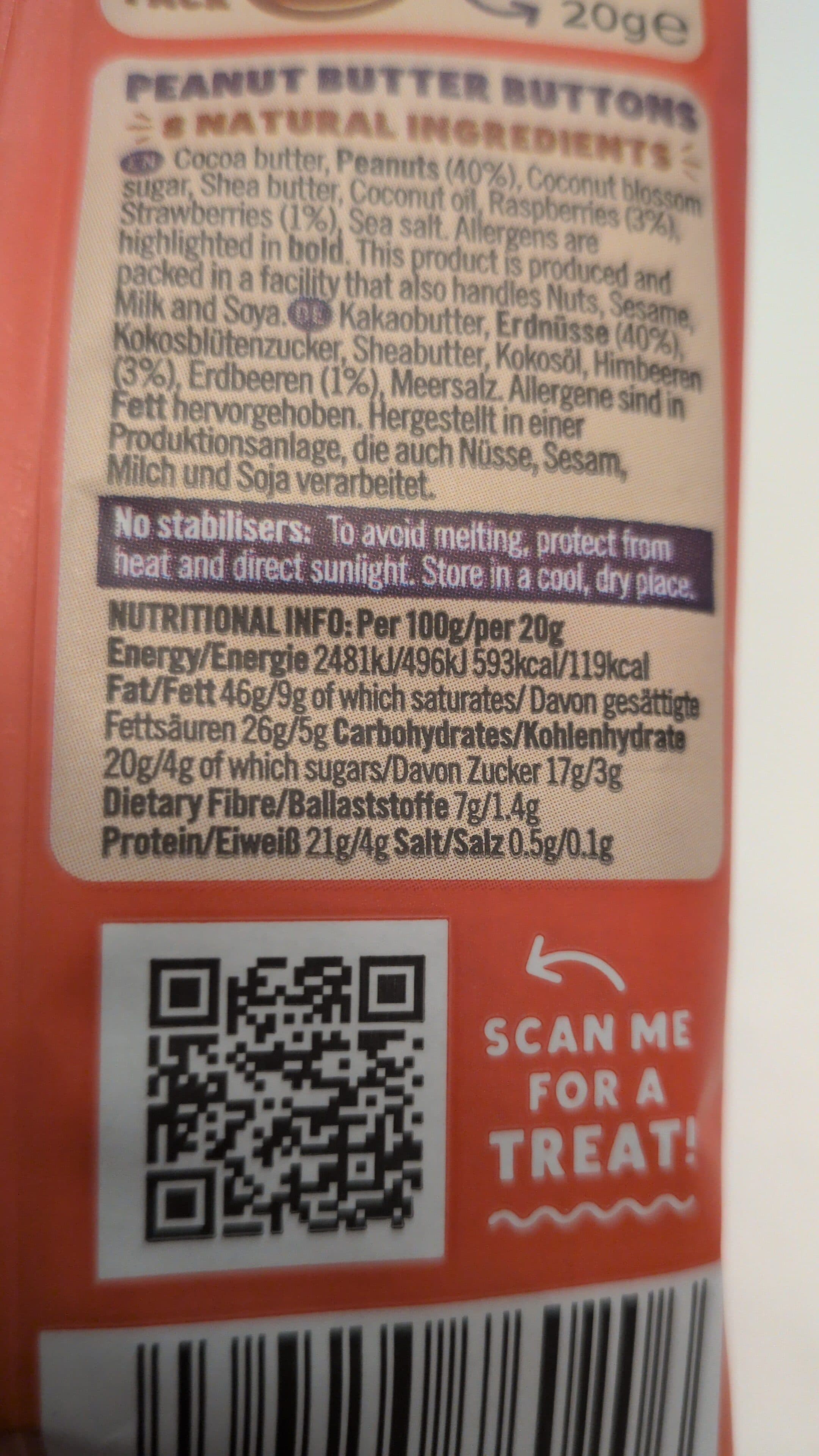 Open Food Facts Peanut butter buttons packshot