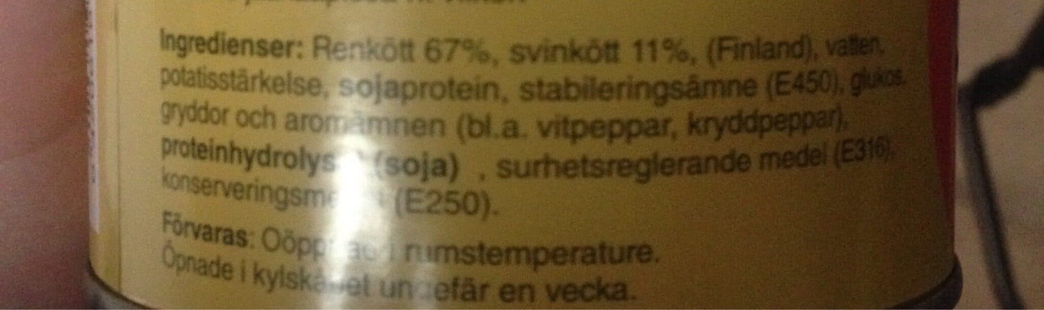 Riipisen Poronlihaa packshot