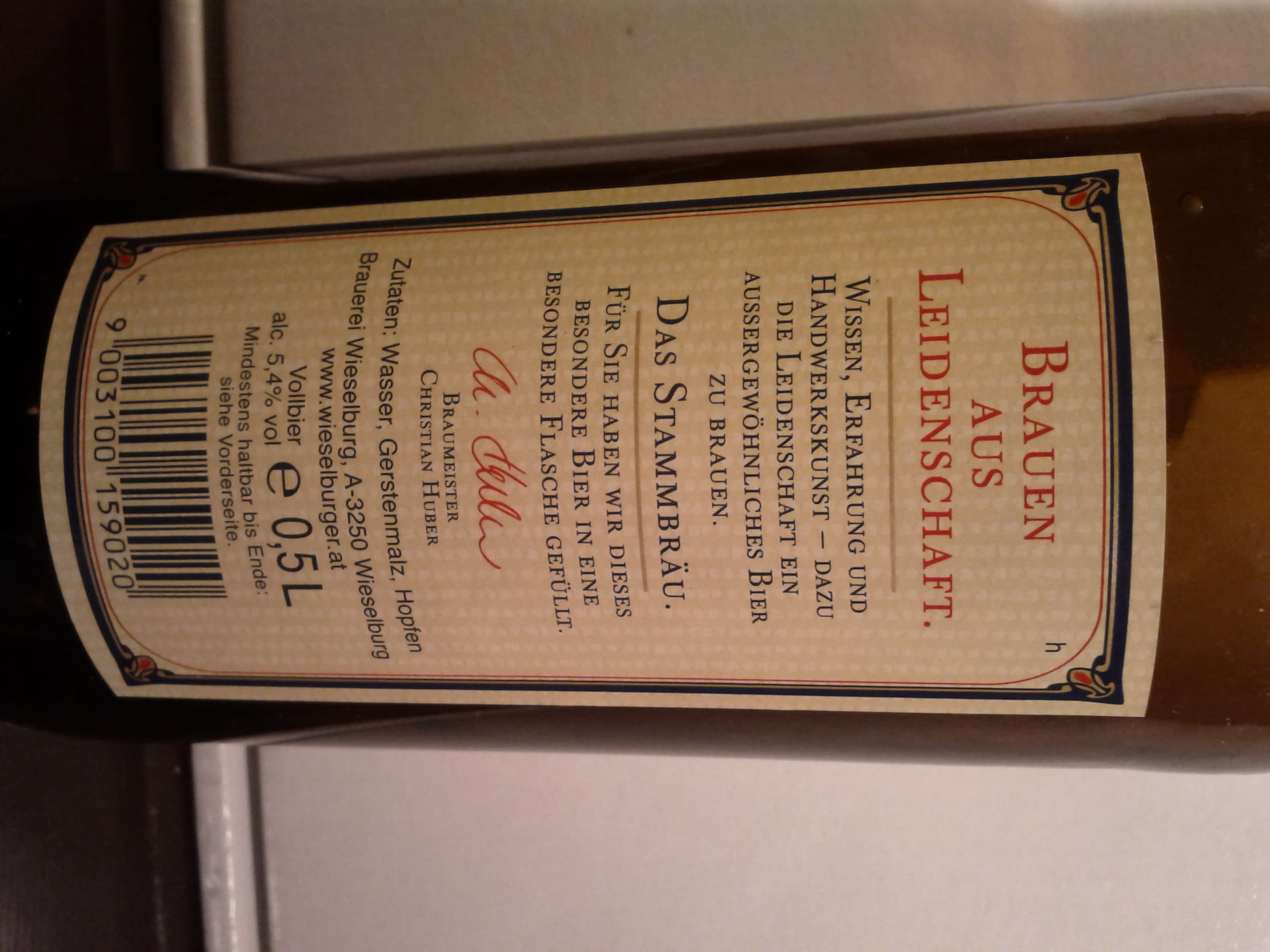Brauerei Wieselburg Wieselburger Bier packshot
