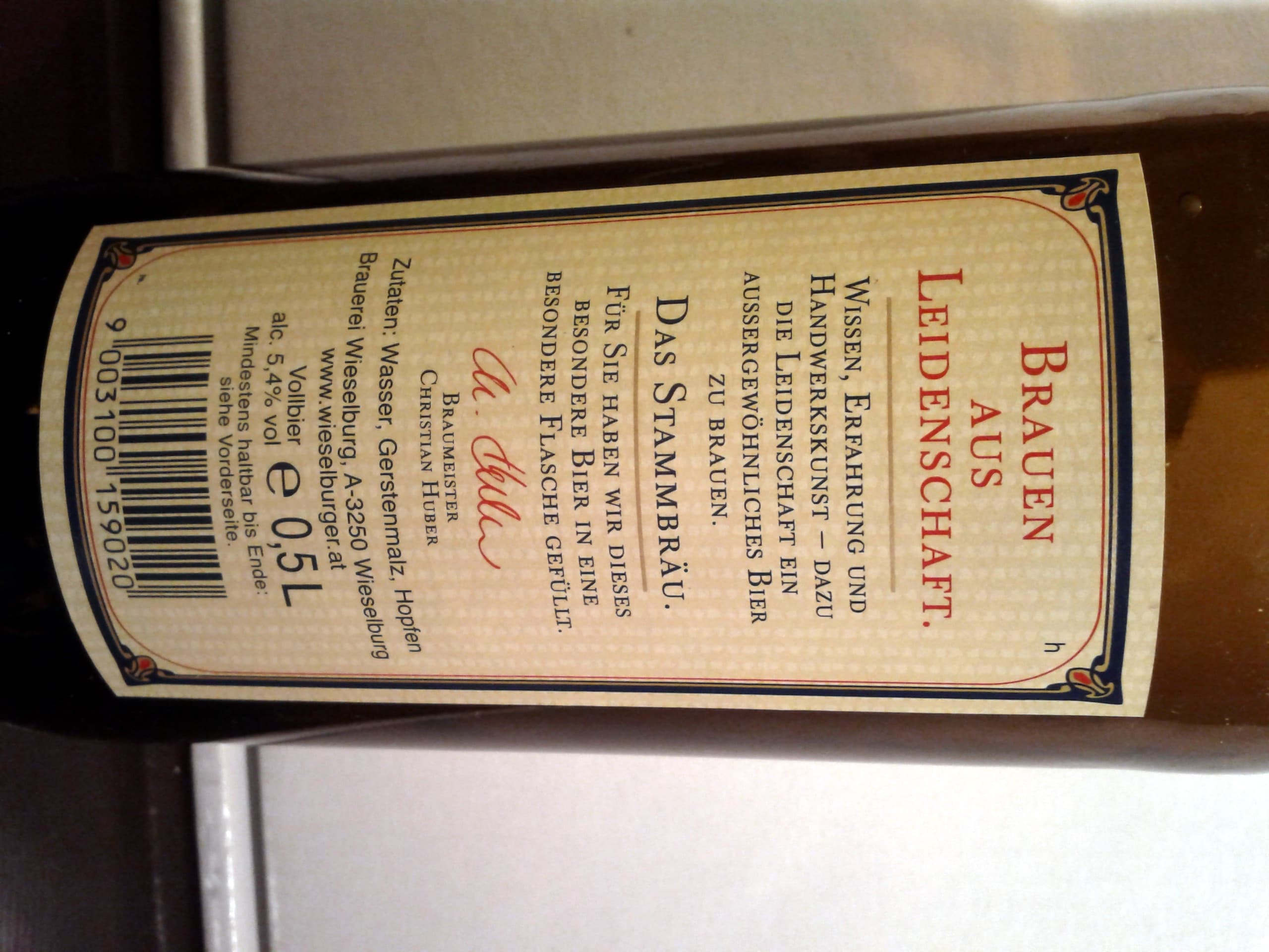 Brauerei Wieselburg Wieselburger Bier packshot