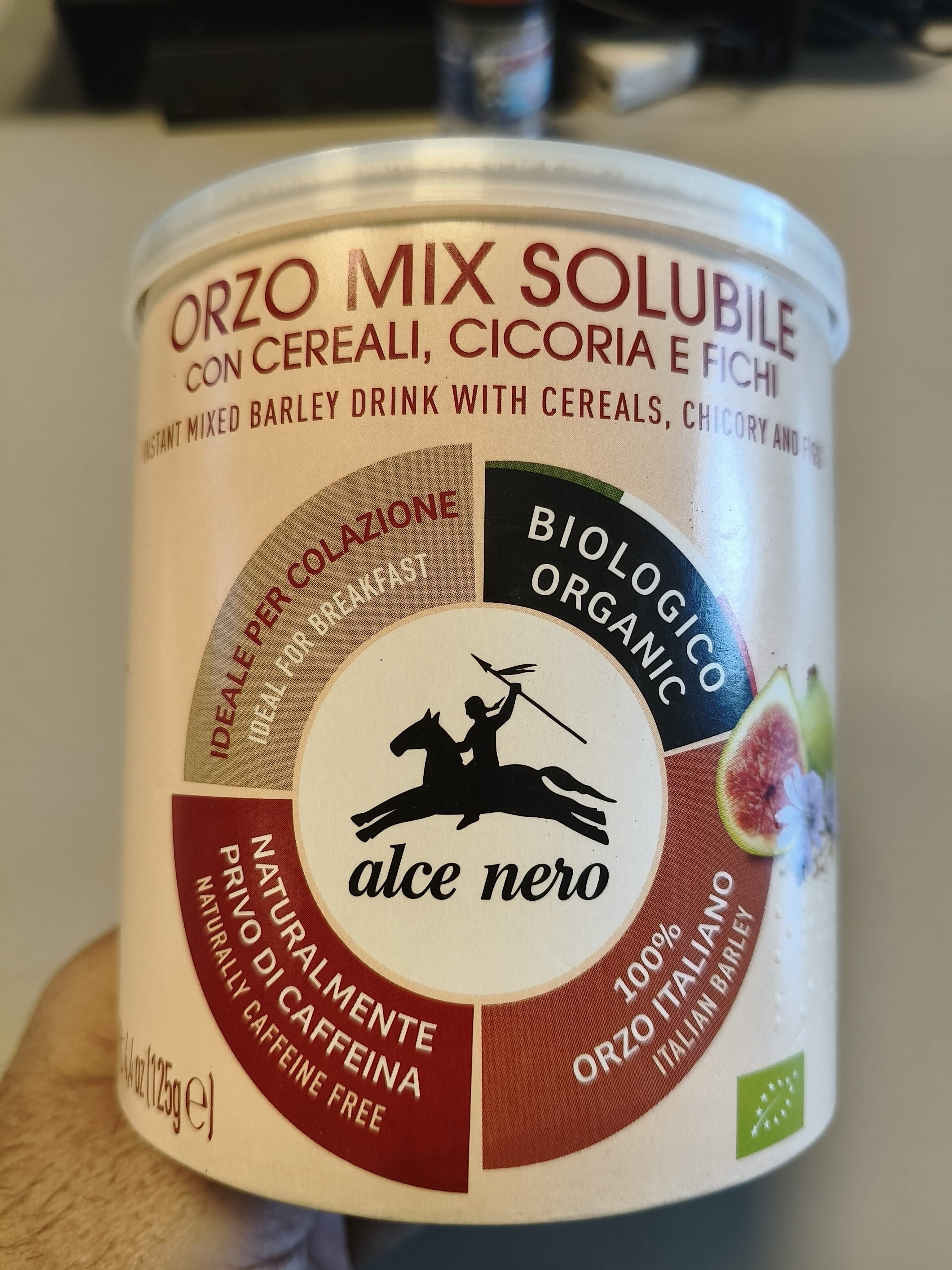 Alce Nero Orzo Mix Solubile con cereali, cicoria e fichi packshot
