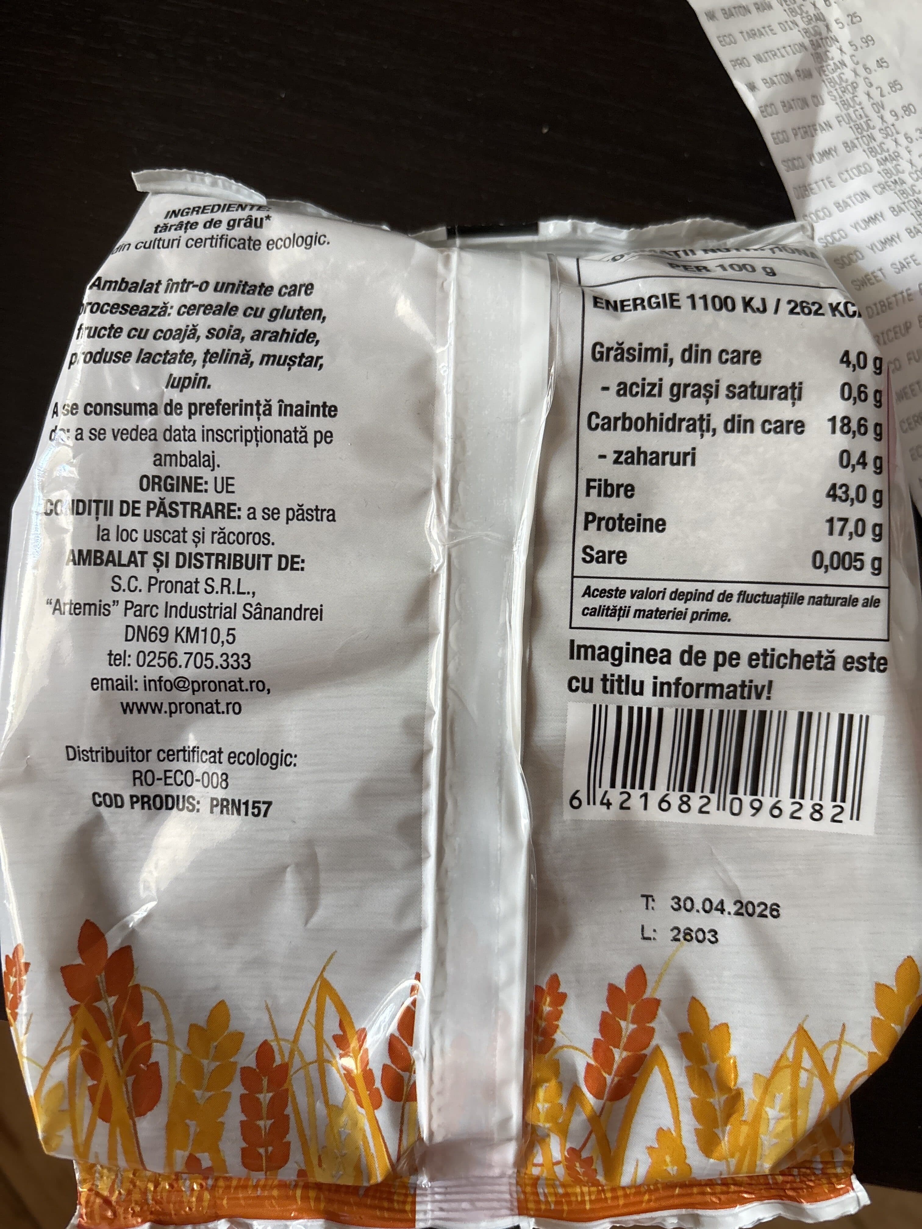 Pronat Tărâțe de grâu eco packshot