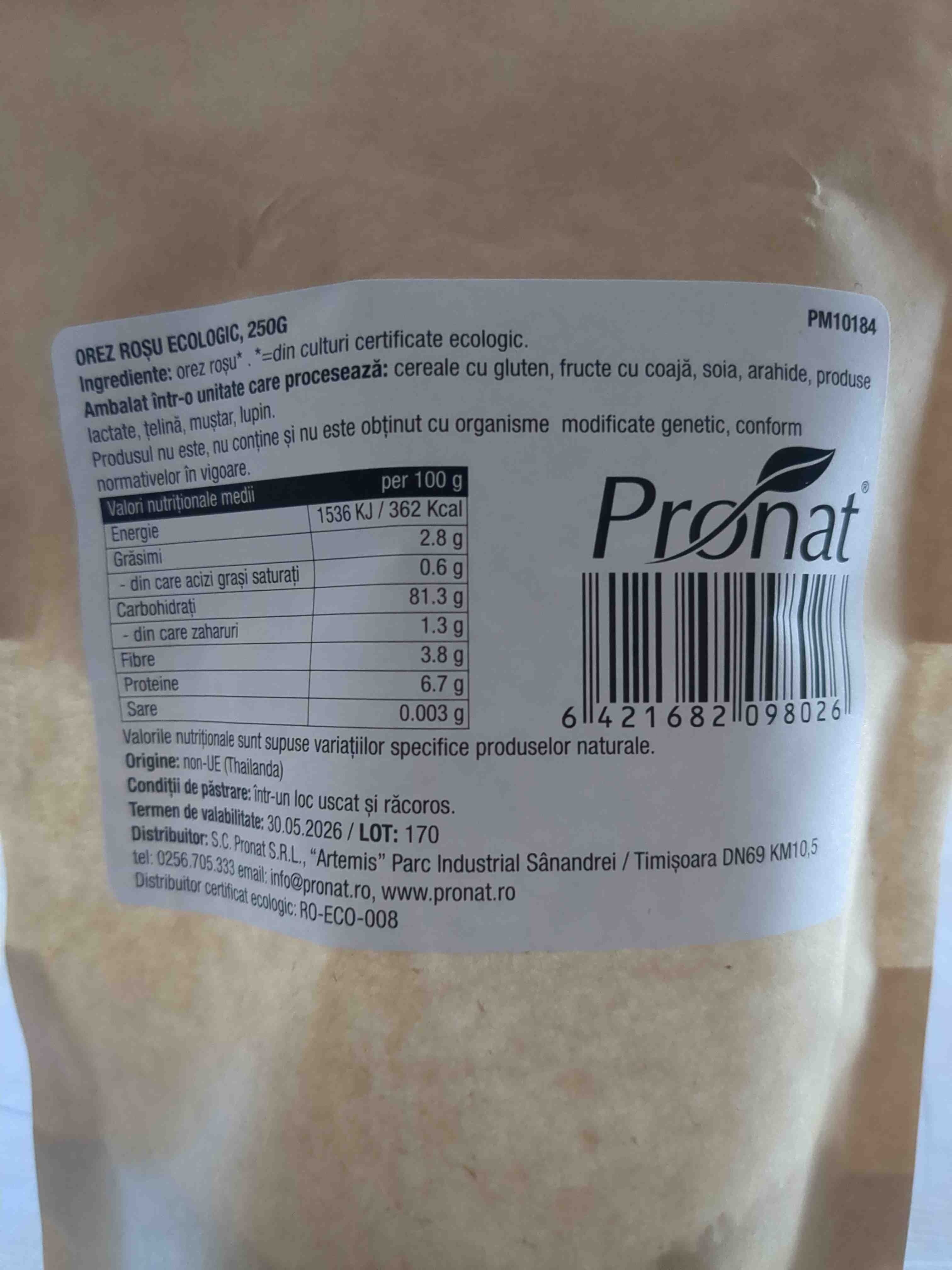 Pronat Orez roșu bio packshot