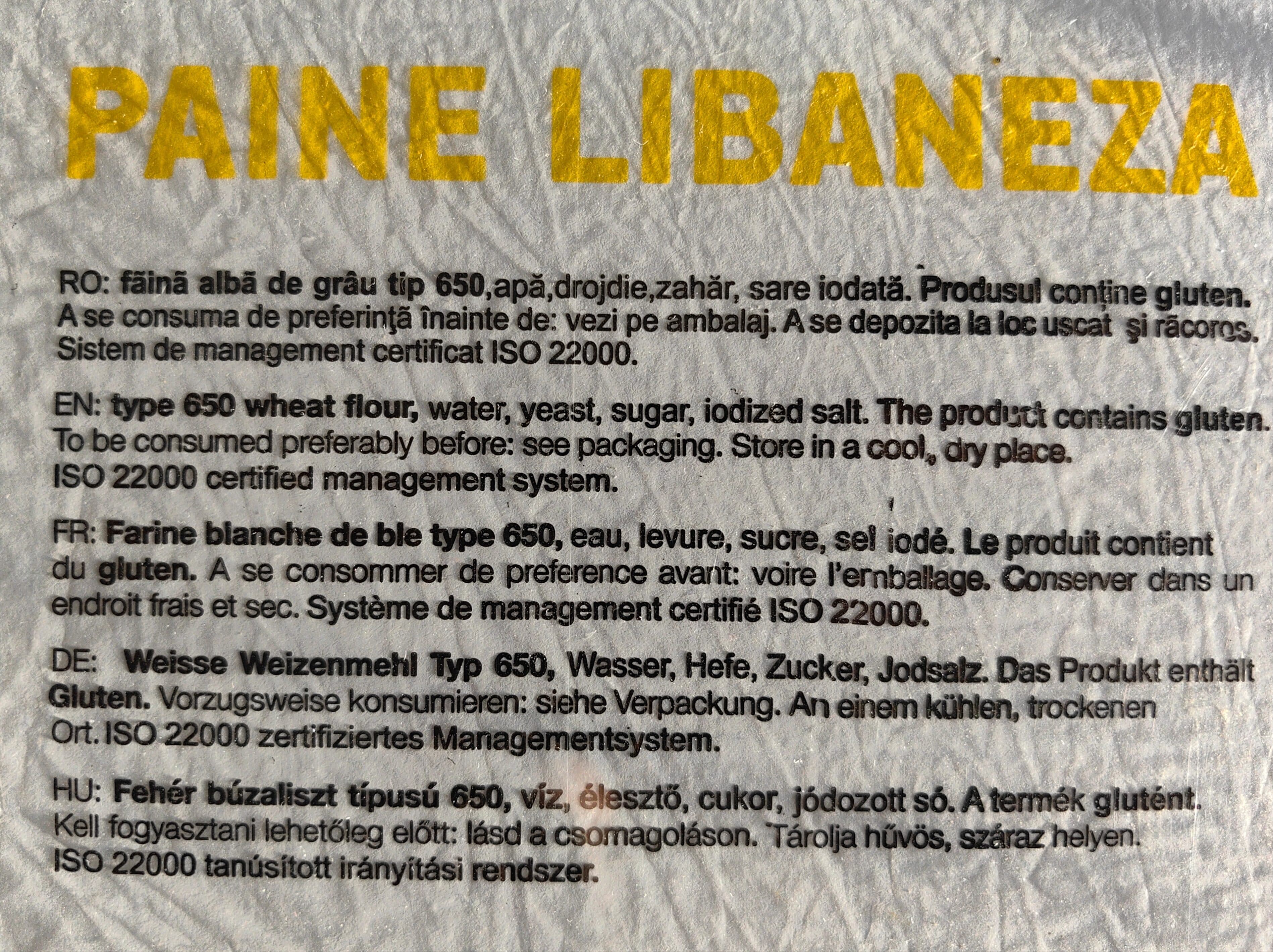 Pain D'Or Paine libaneza packshot