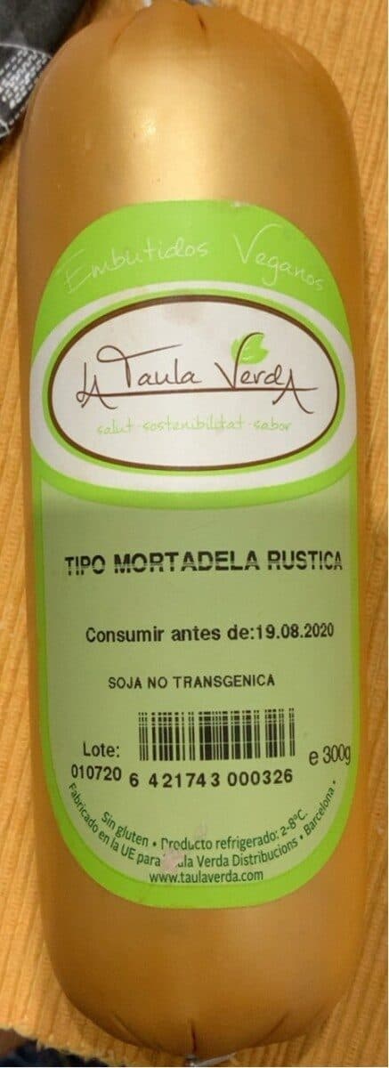 Embutido vegano mortadela rustica packshot