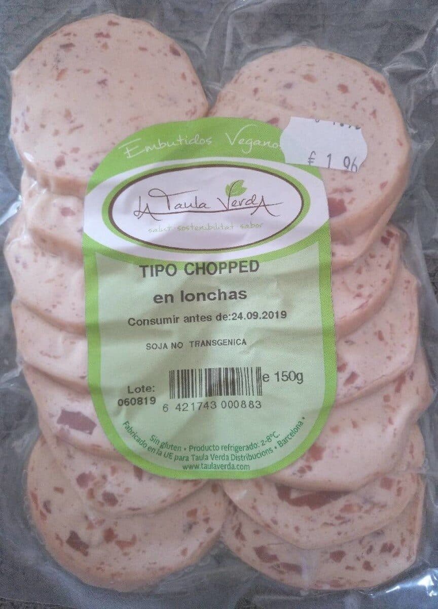 la taula verda Chopped en lonchas packshot