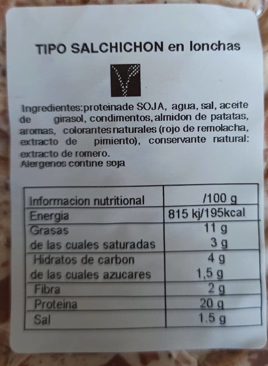 Open Food Facts Salchichón vegano packshot