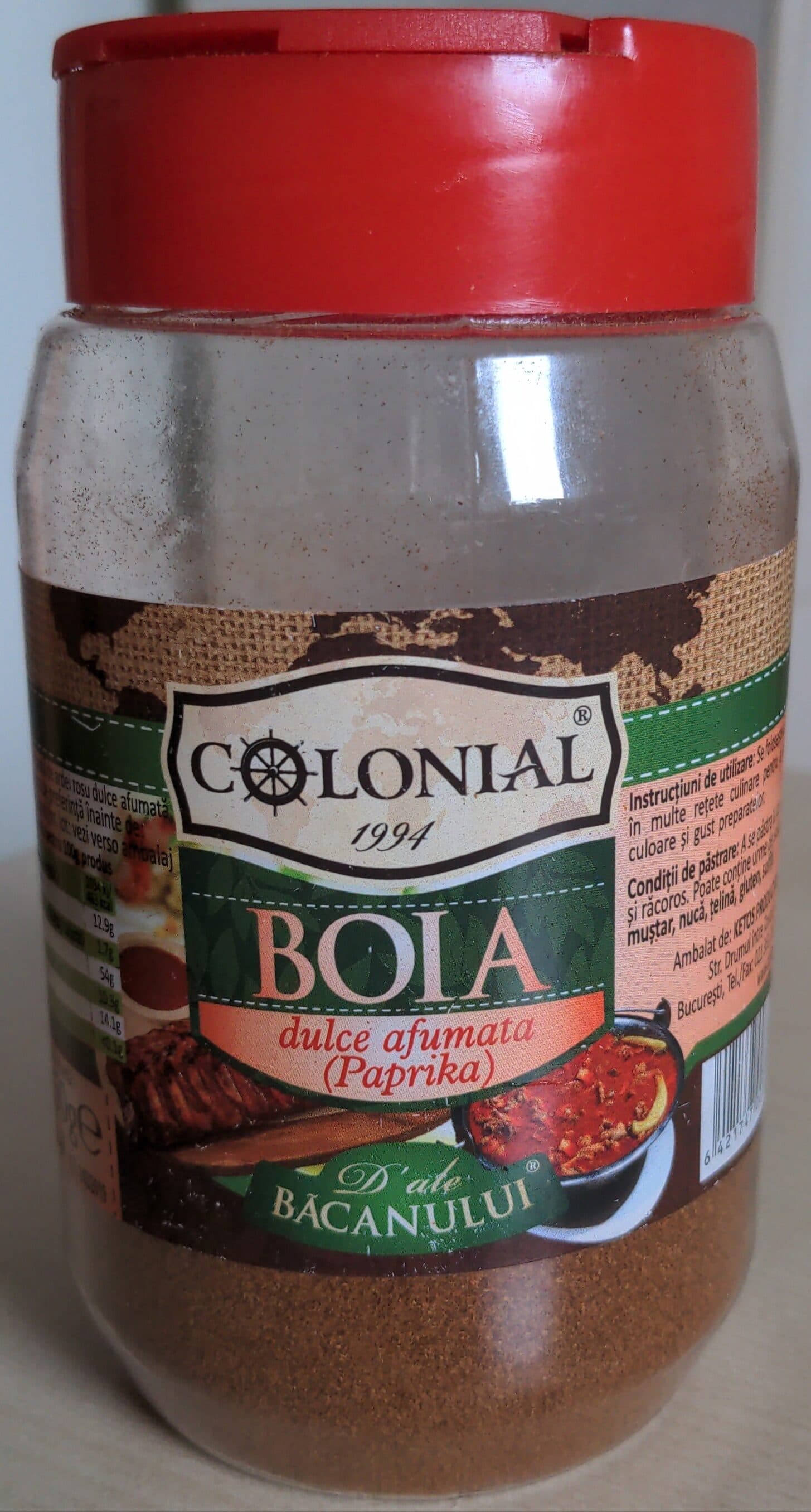 Colonial Boia dulce afumată (Paprika) packshot